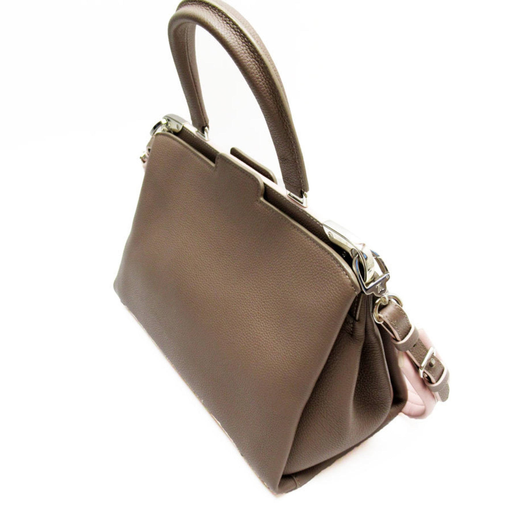 LOUIS VUITTON Handbag Shoulder Bag Astrid Leather Beige x Pink