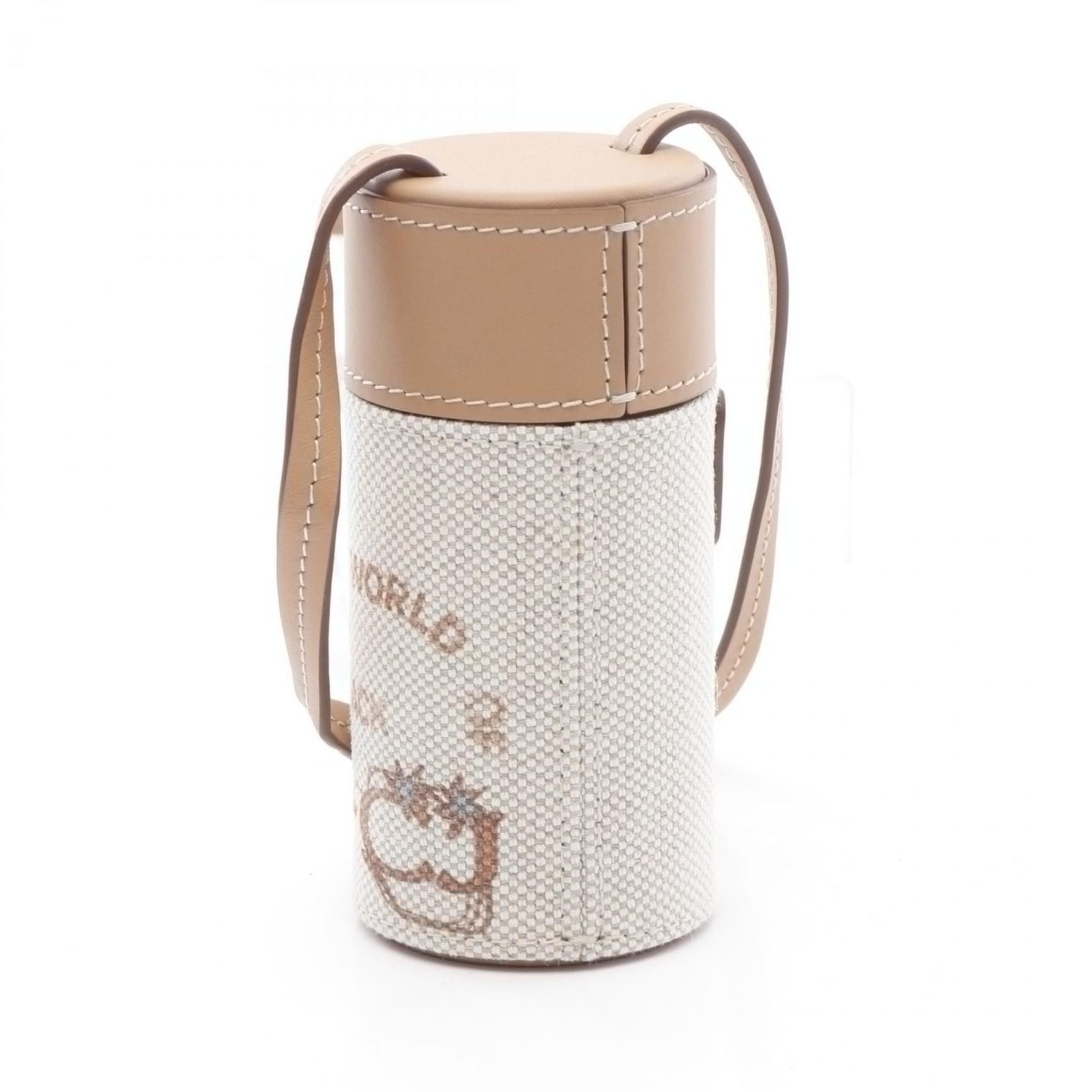 Christian Dior DIOR x TRAVIS SCOTT CACTUS JACK Roller Pouch Nano Shoulder Bag, Canvas and Leather, Beige Brown