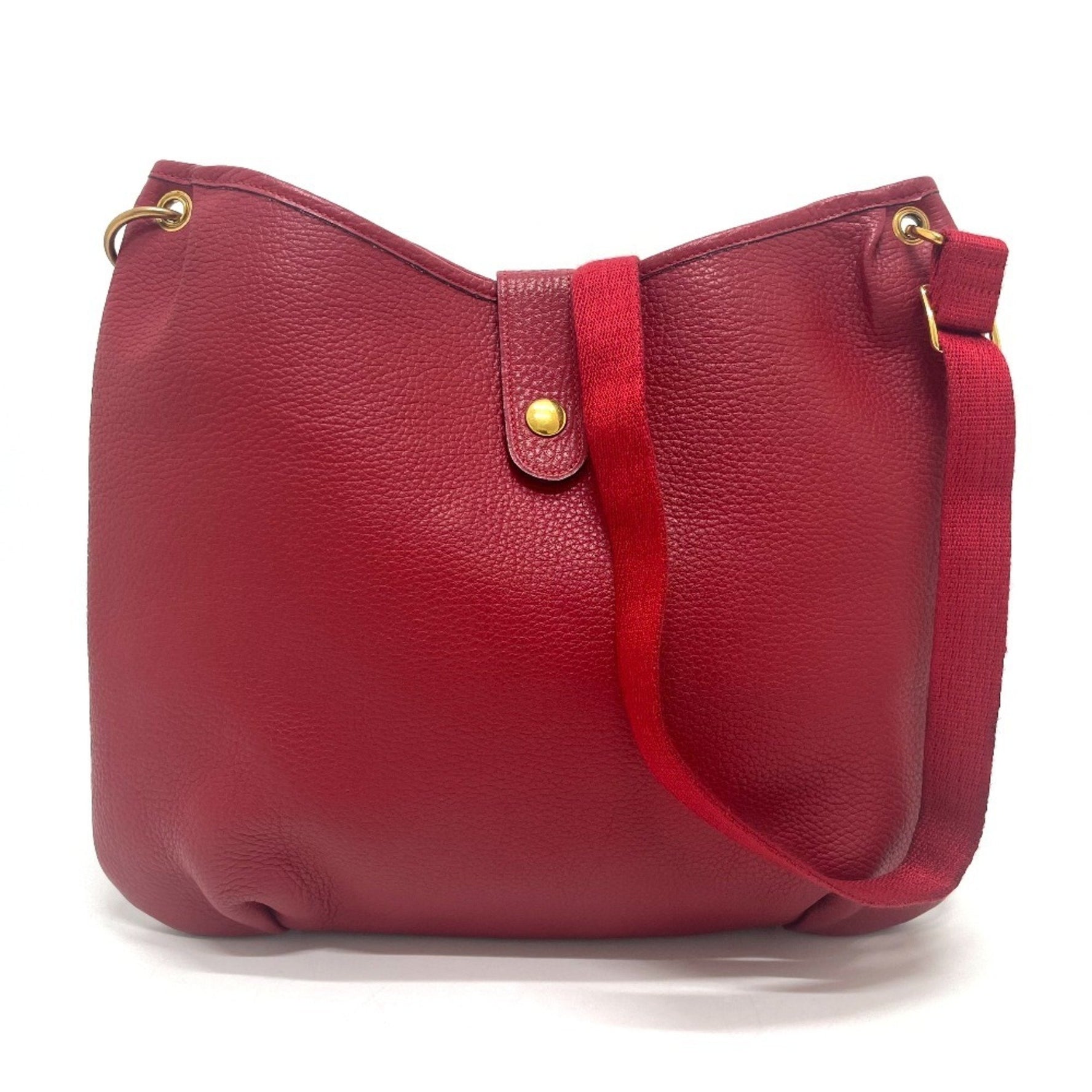 HERMES Rodeo Shoulder Bag in Taurillon Clemence Leather, Red