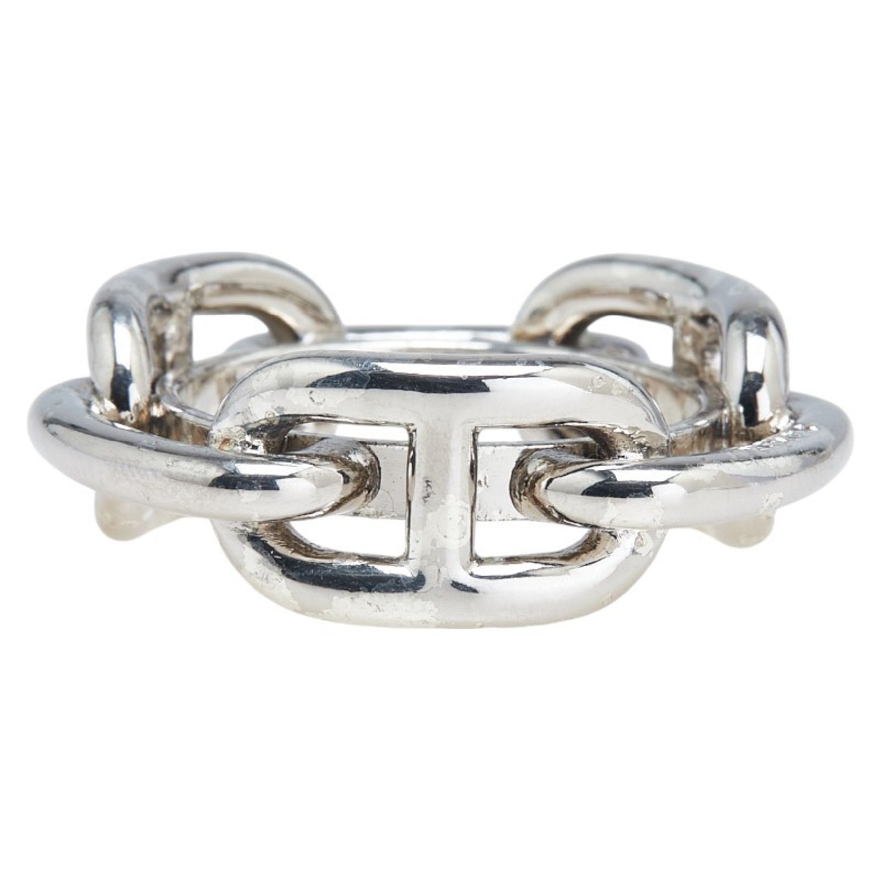 Hermes Chaine d'Ancre scarf ring in metal .