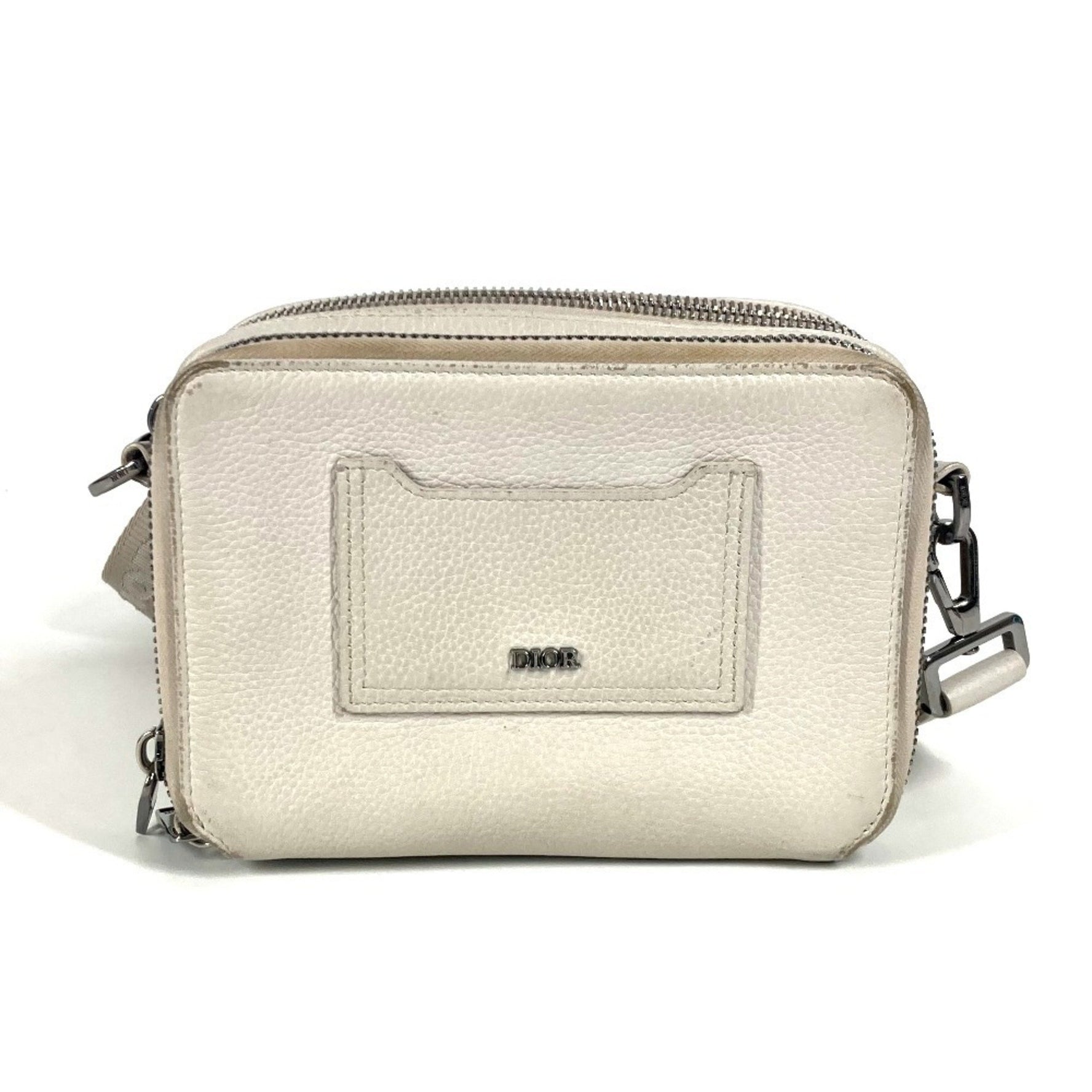 Christian Dior Dior logo crossbody shoulder bag in leather