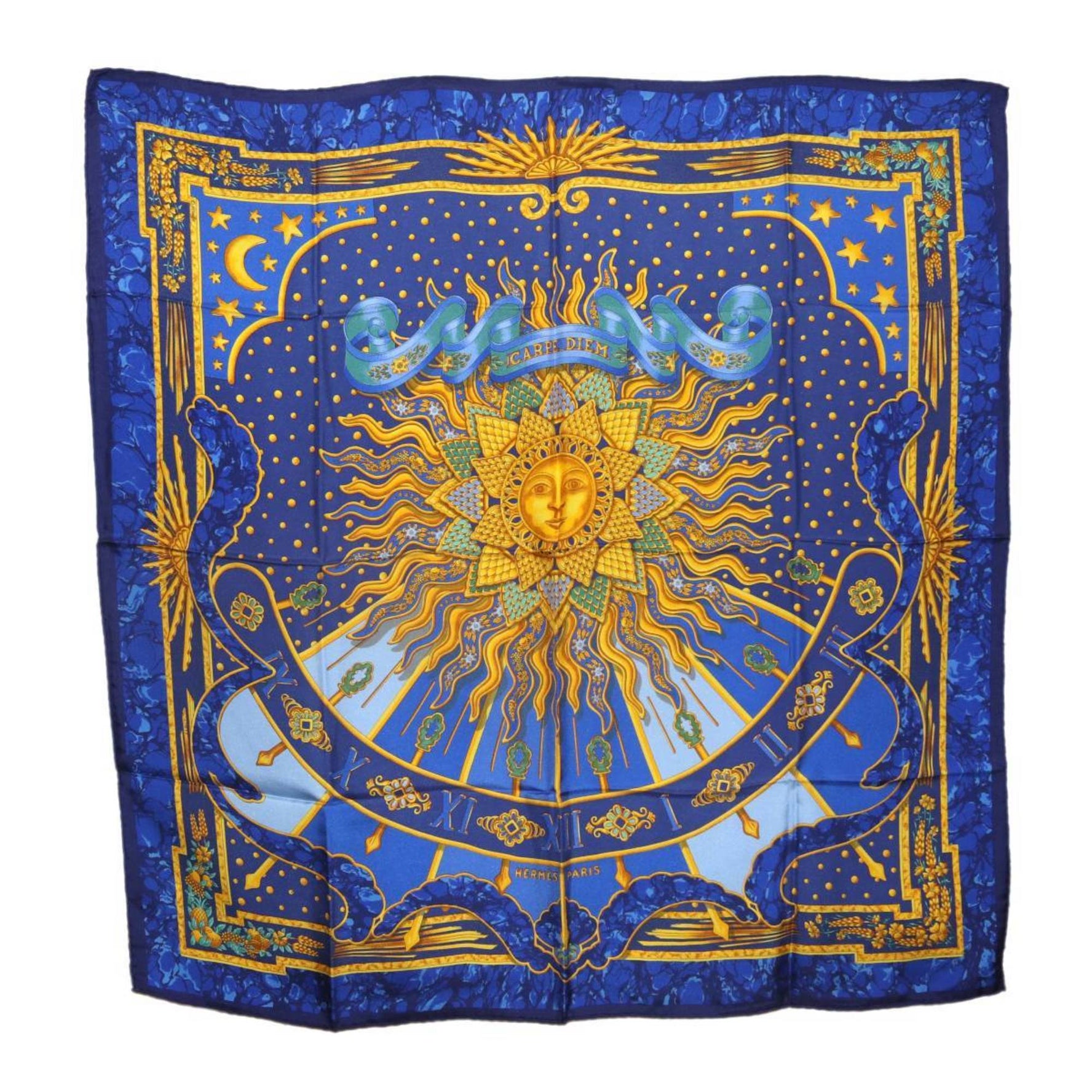 HERMES Carré 90 "Enjoy Today" 100% Silk Scarf