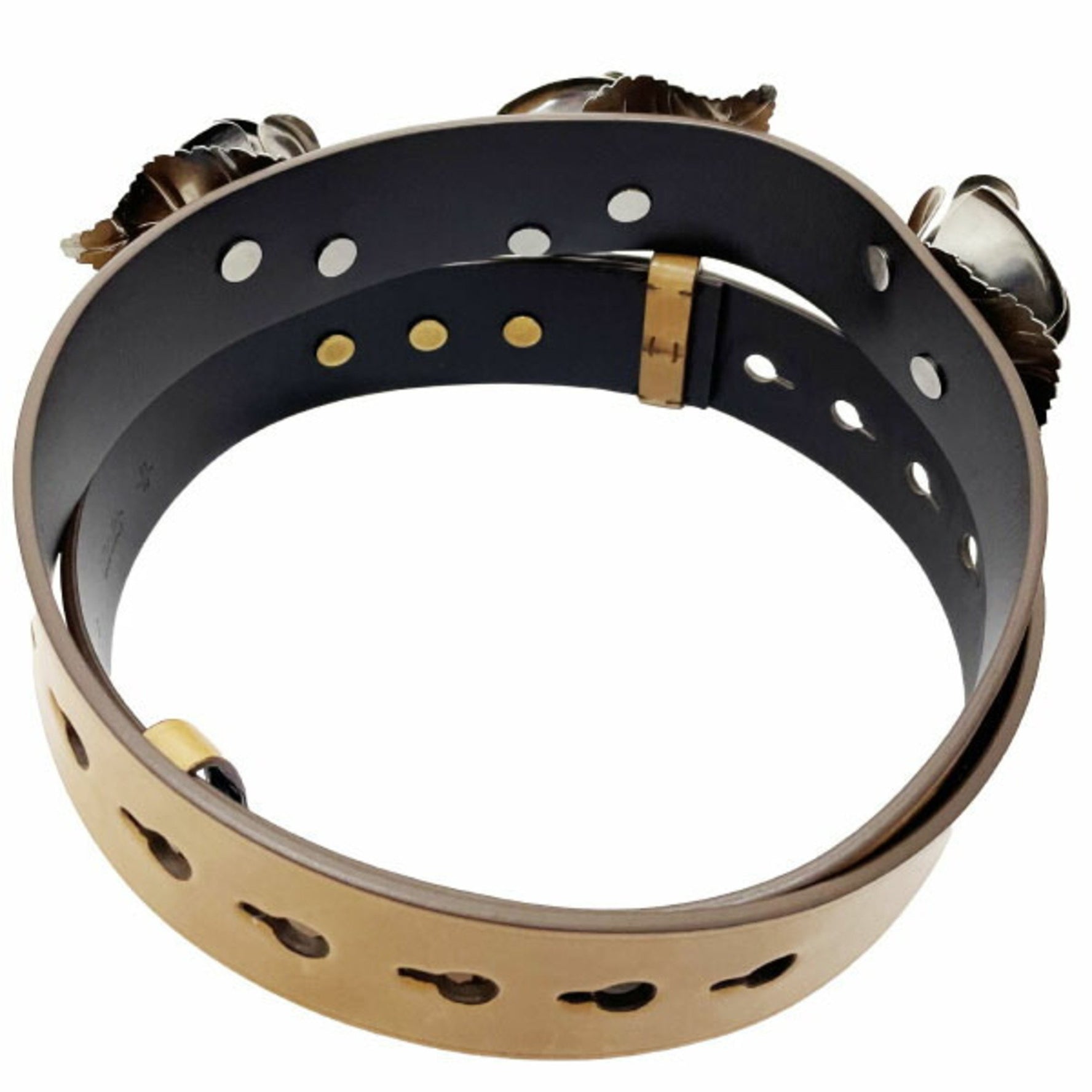 Prada Belt Rose Leather Hazel Camel Brown Size Waist Marker VITELLO DECO NOCCIOLO