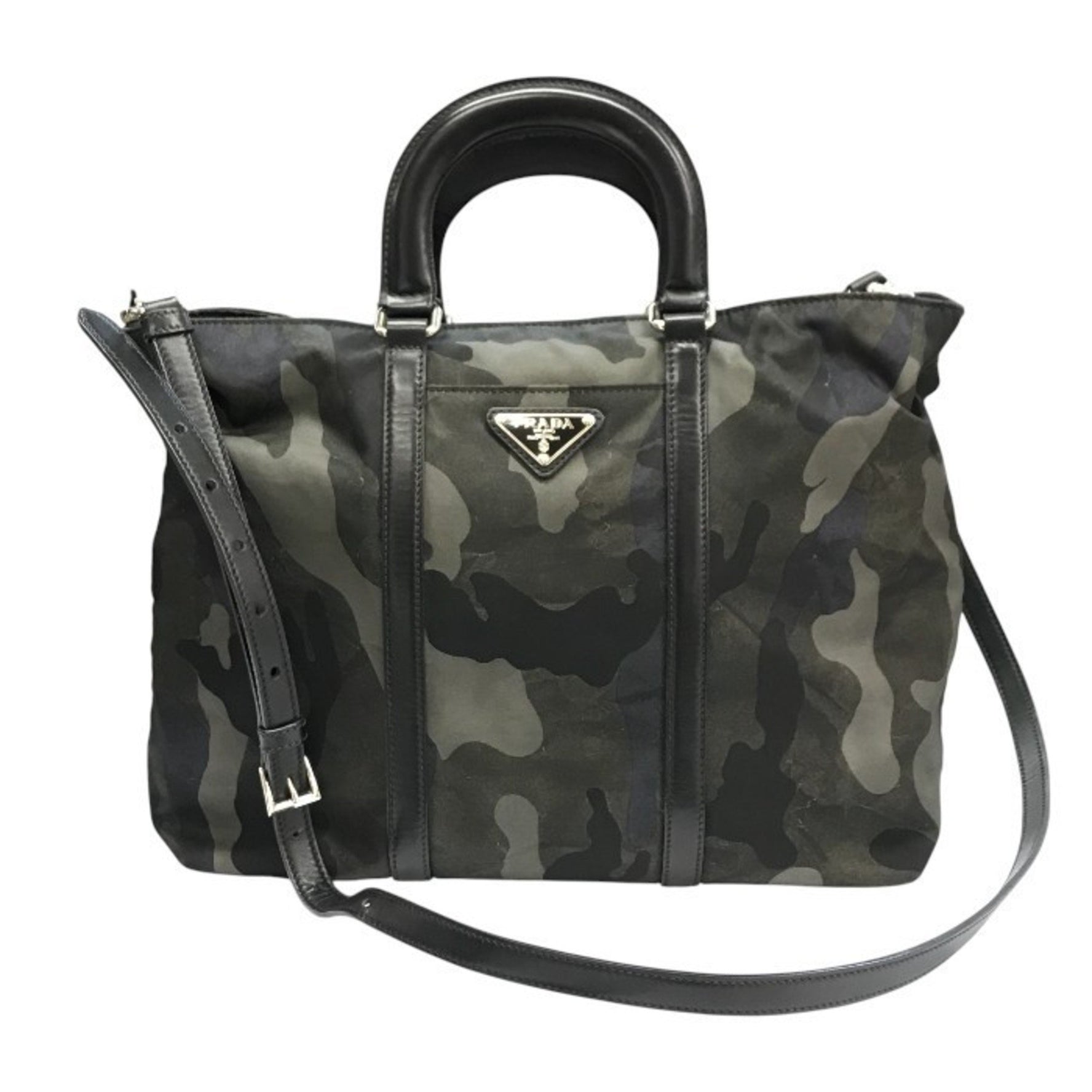 PRADA Camouflage Shoulder Bag in Khaki Green