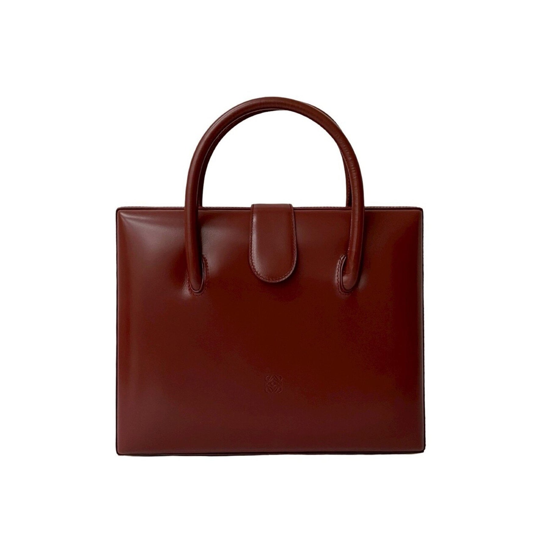 LOEWE Anagram Logo Leather Handbag/Tote Bag in Red and Bordeaux (52-10)