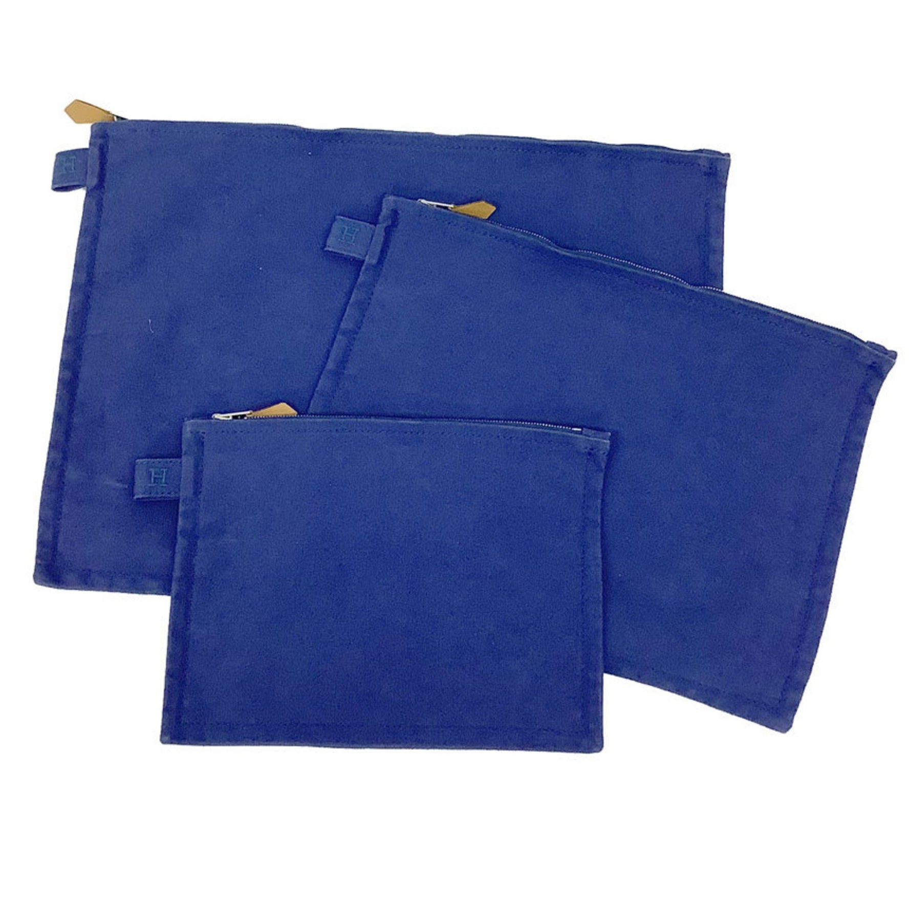 Hermes Bora Pouch set Flat pouch Clutch bag Cotton canvas