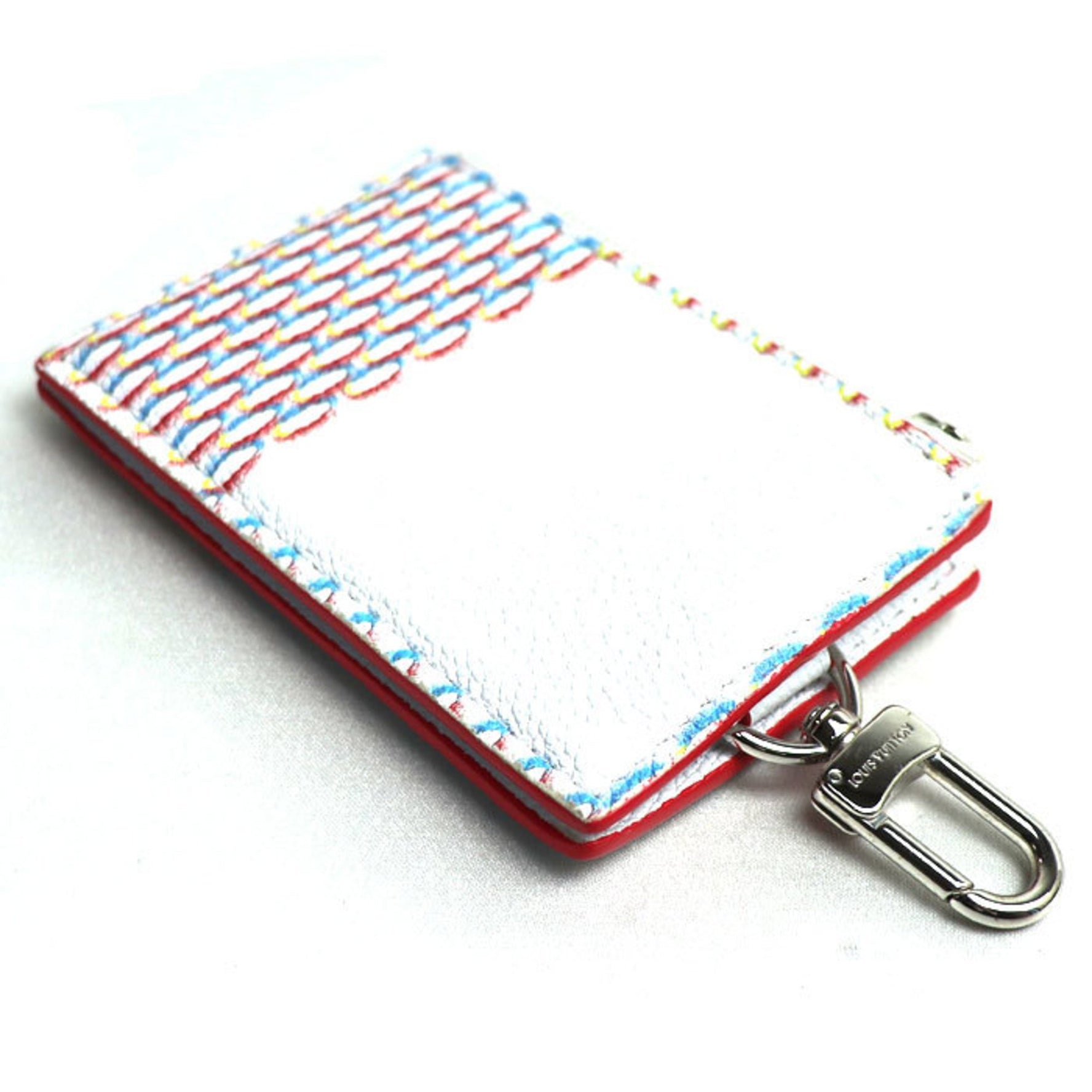 Louis Vuitton Double Zip Card Holder Coin Case Damier Spray Multicolor IC