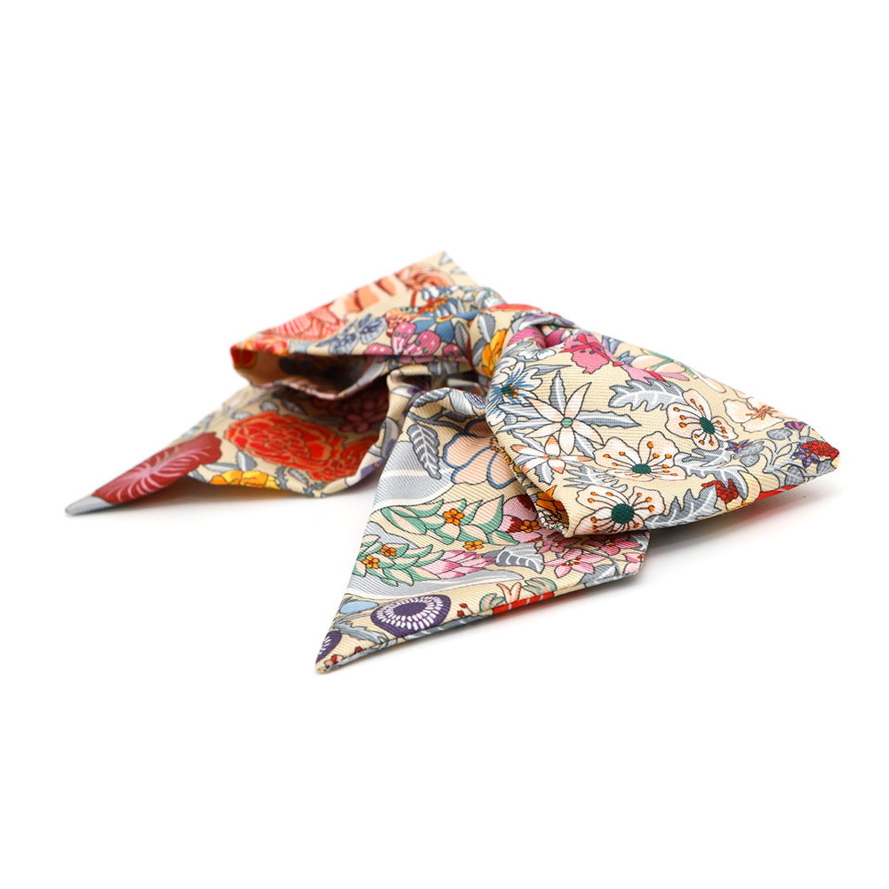 Hermès Barrette Grenelle PM Bloom Silk HERMES Hair Accessory Ribbon