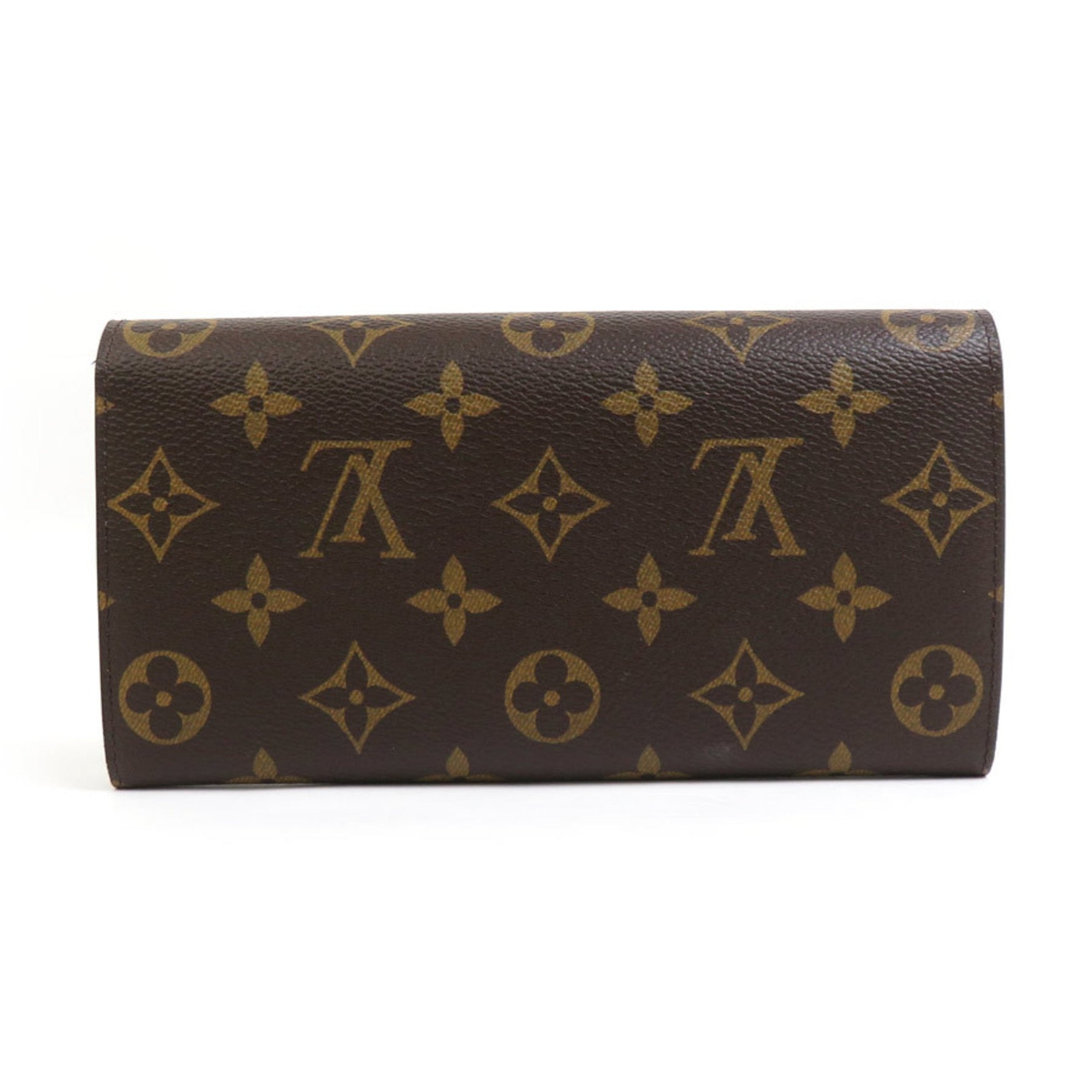 Louis Vuitton Long Wallet Monogram Portefeuille Sarah Canvas Gold Men's