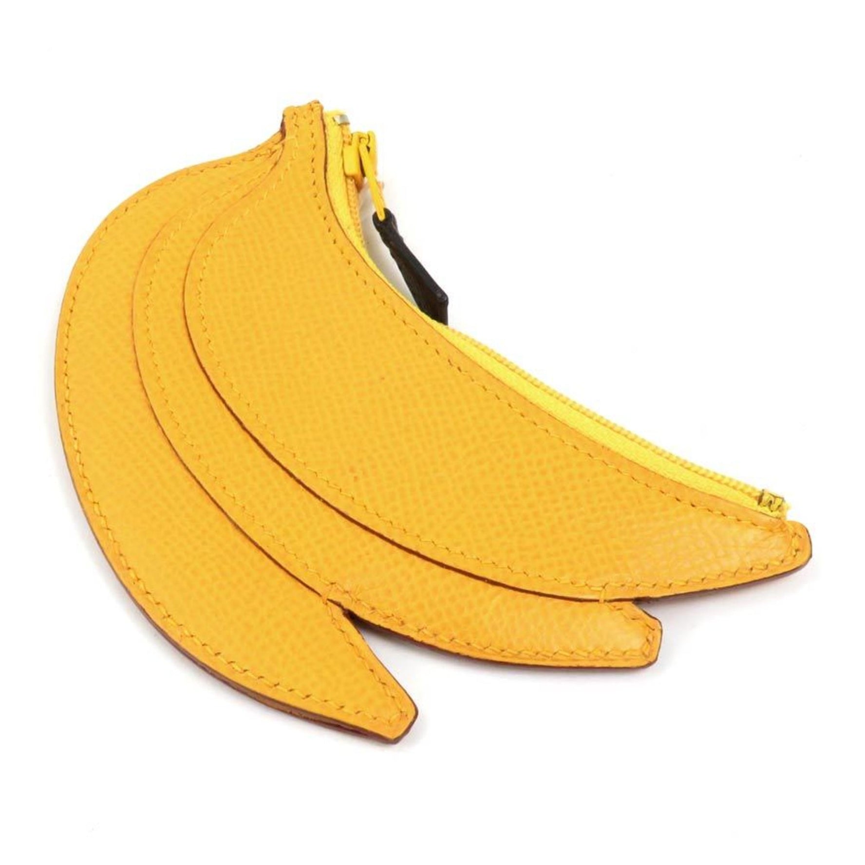Hermes coin case fruit banana leather unisex