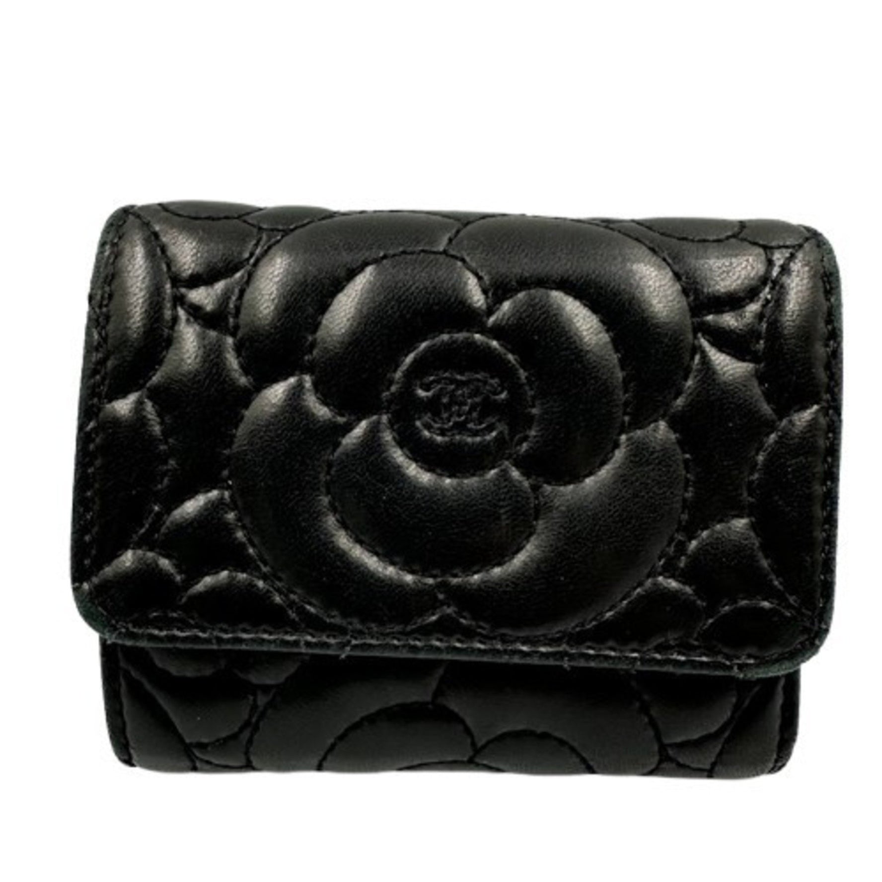 CHANEL Camellia Folding Wallet