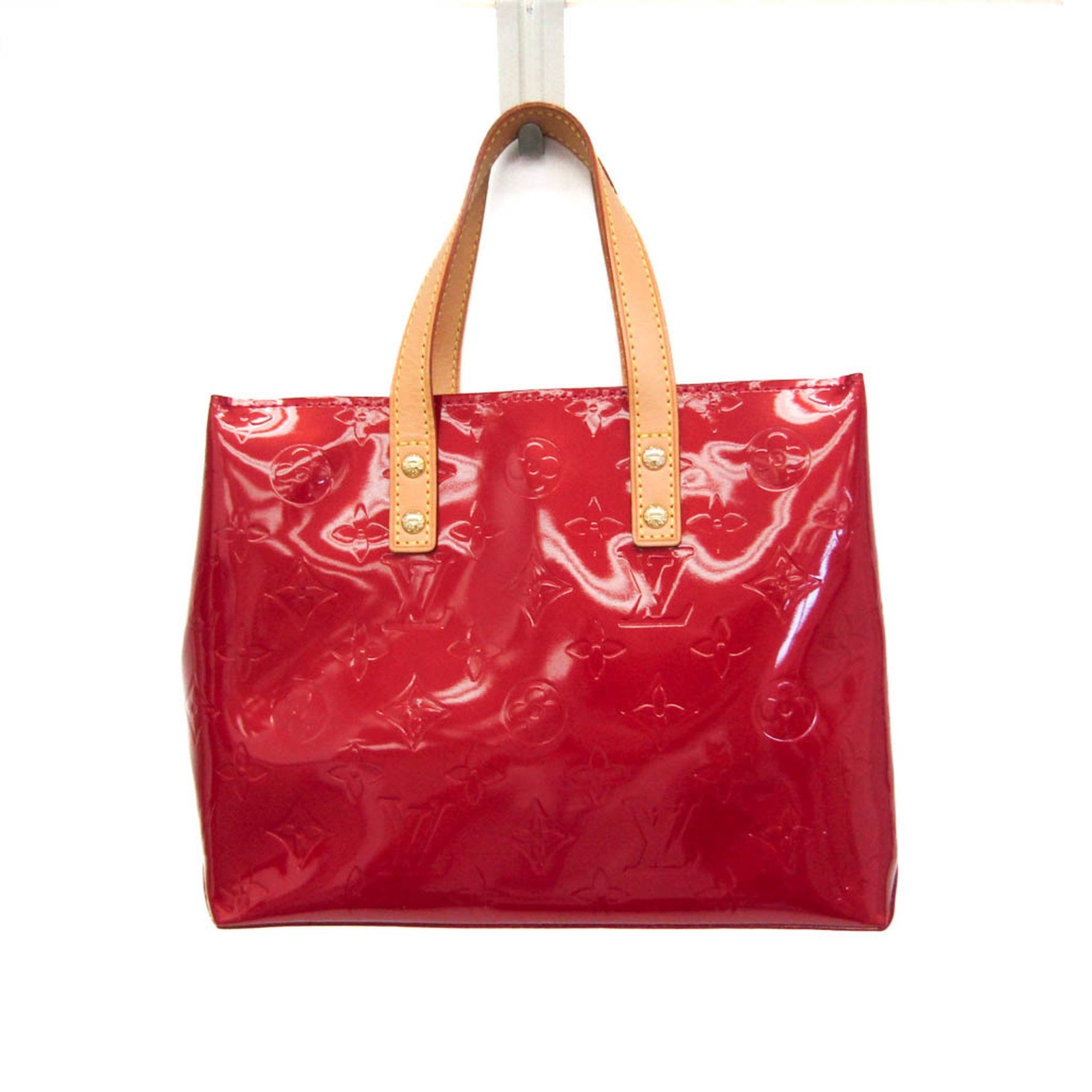 Louis Vuitton Monogram Vernis Reade PM Handbag Pomme D'amour