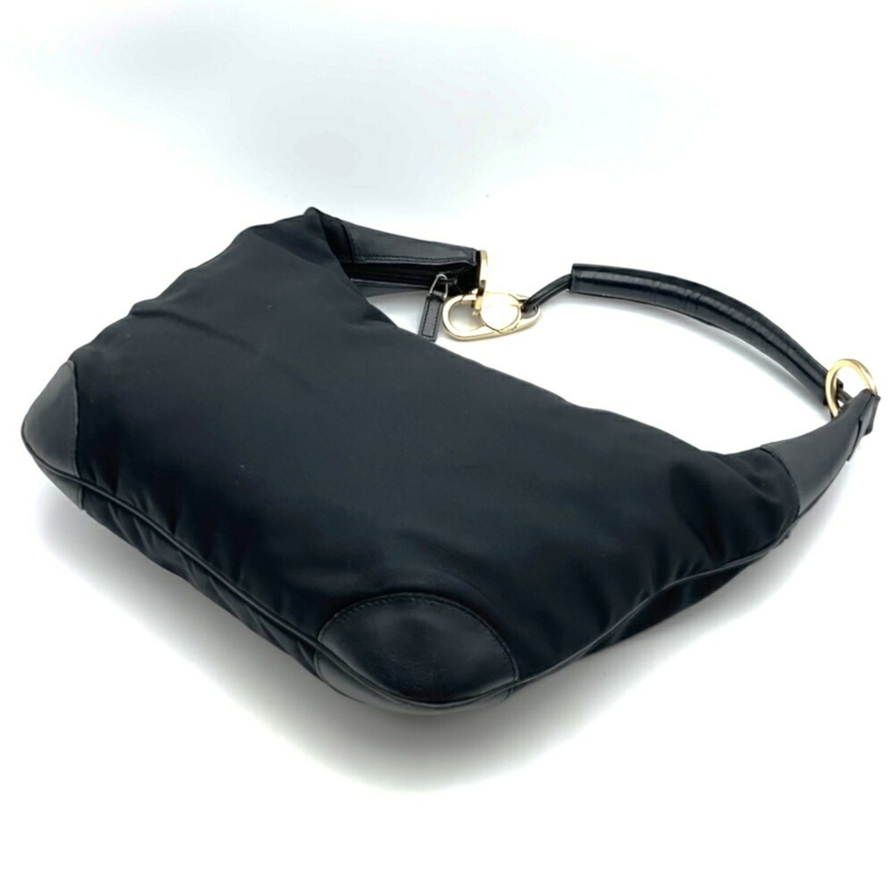 GUCCI 001 4157 Shoulder Bag Canvas Leather Men's