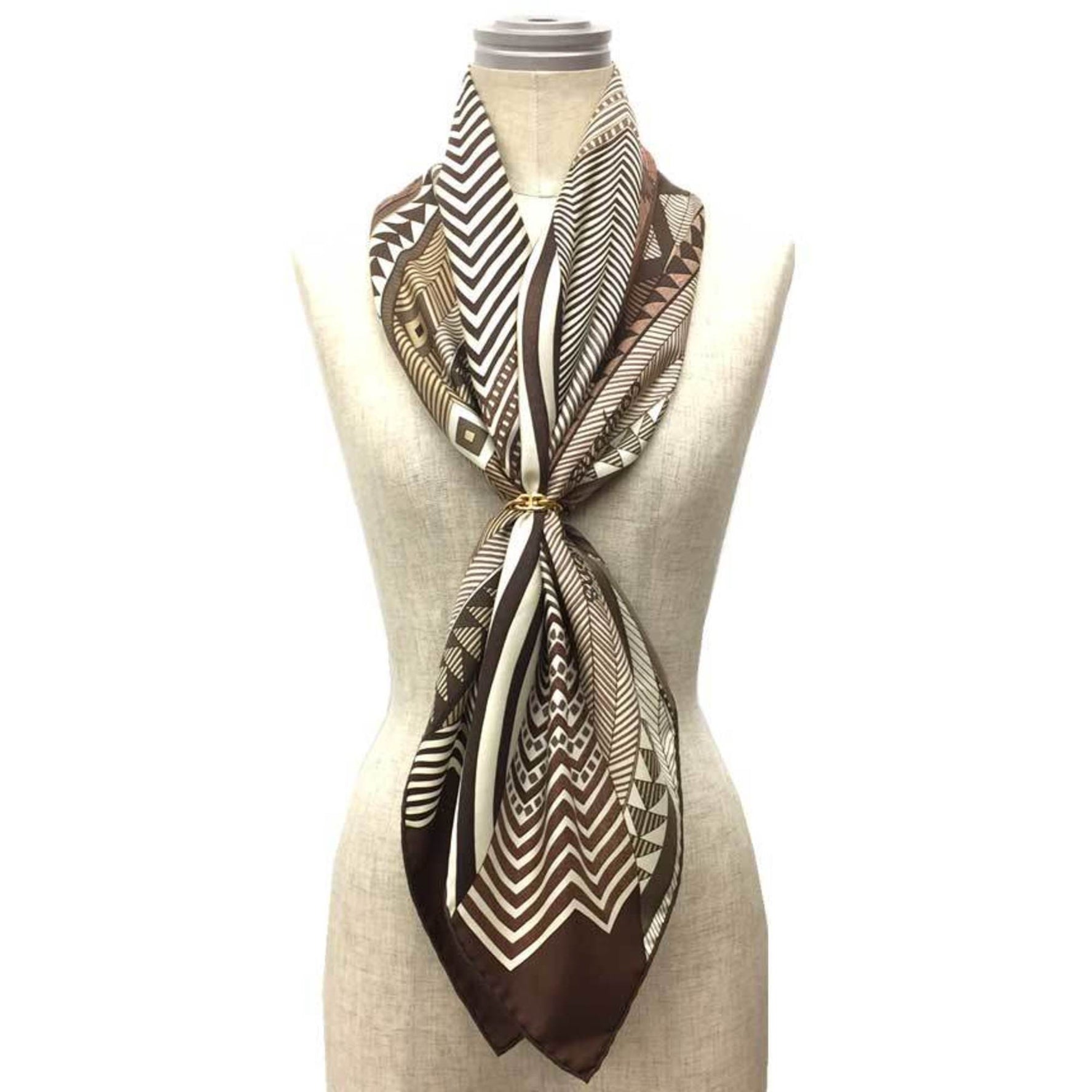 HERMES Carré 90 Scarf, Coupons Indiens, 2008, 100% Silk