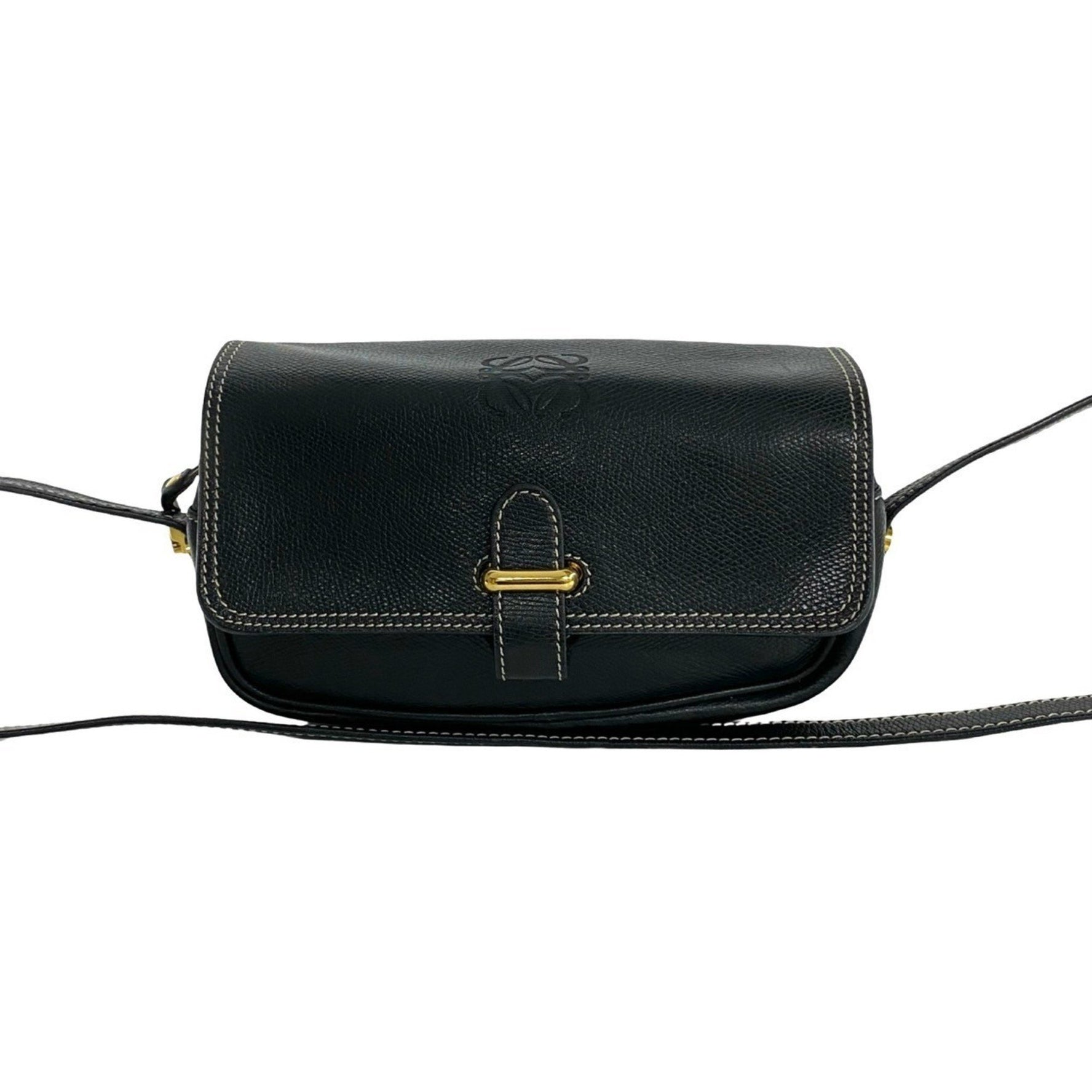 LOEWE Anagram Logo Leather Genuine Mini Shoulder Bag/Pochette/Sacoche
