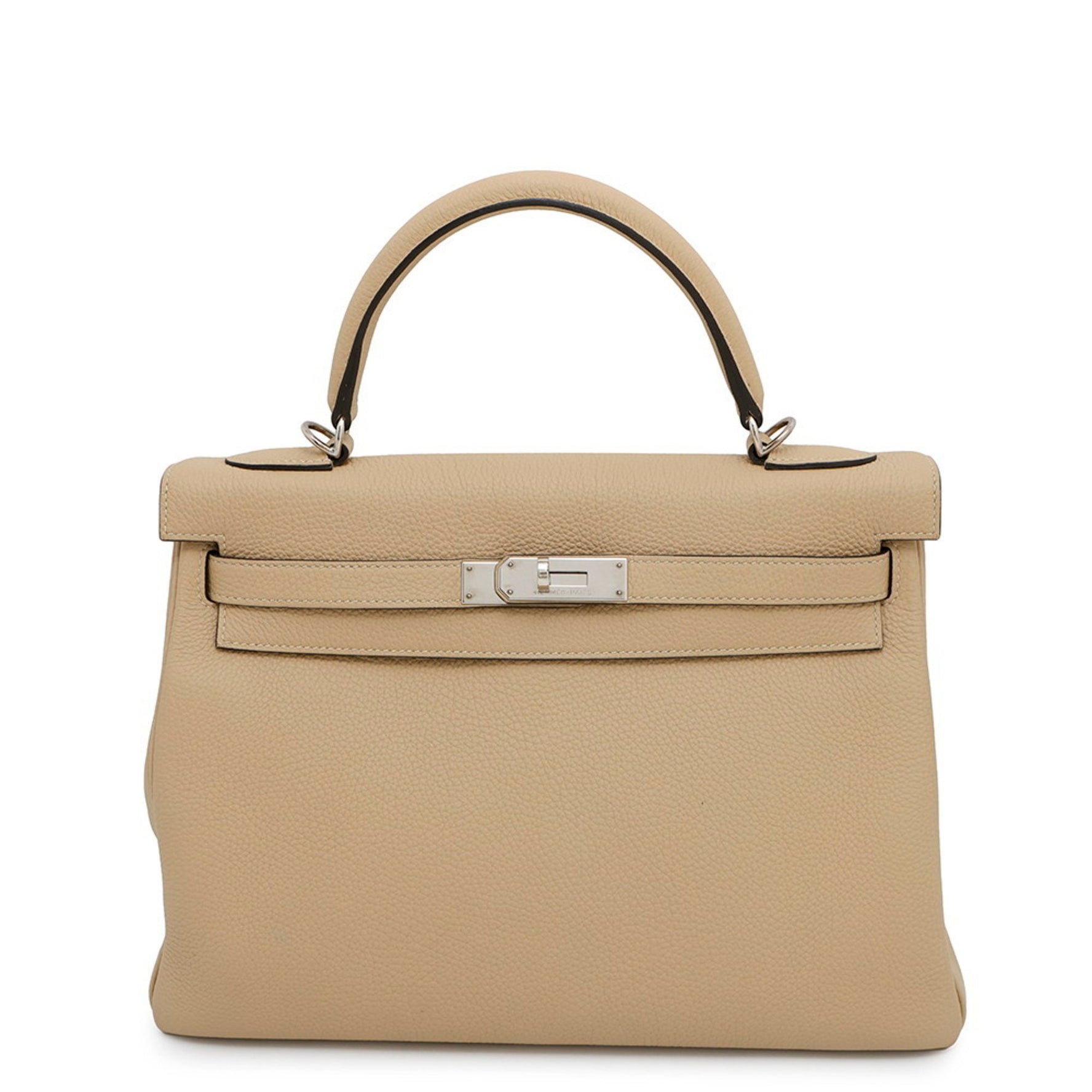 Hermes Hermès Kelly 32 handbag, in-stitched trench coat, Togo A stamp, shoulder bag