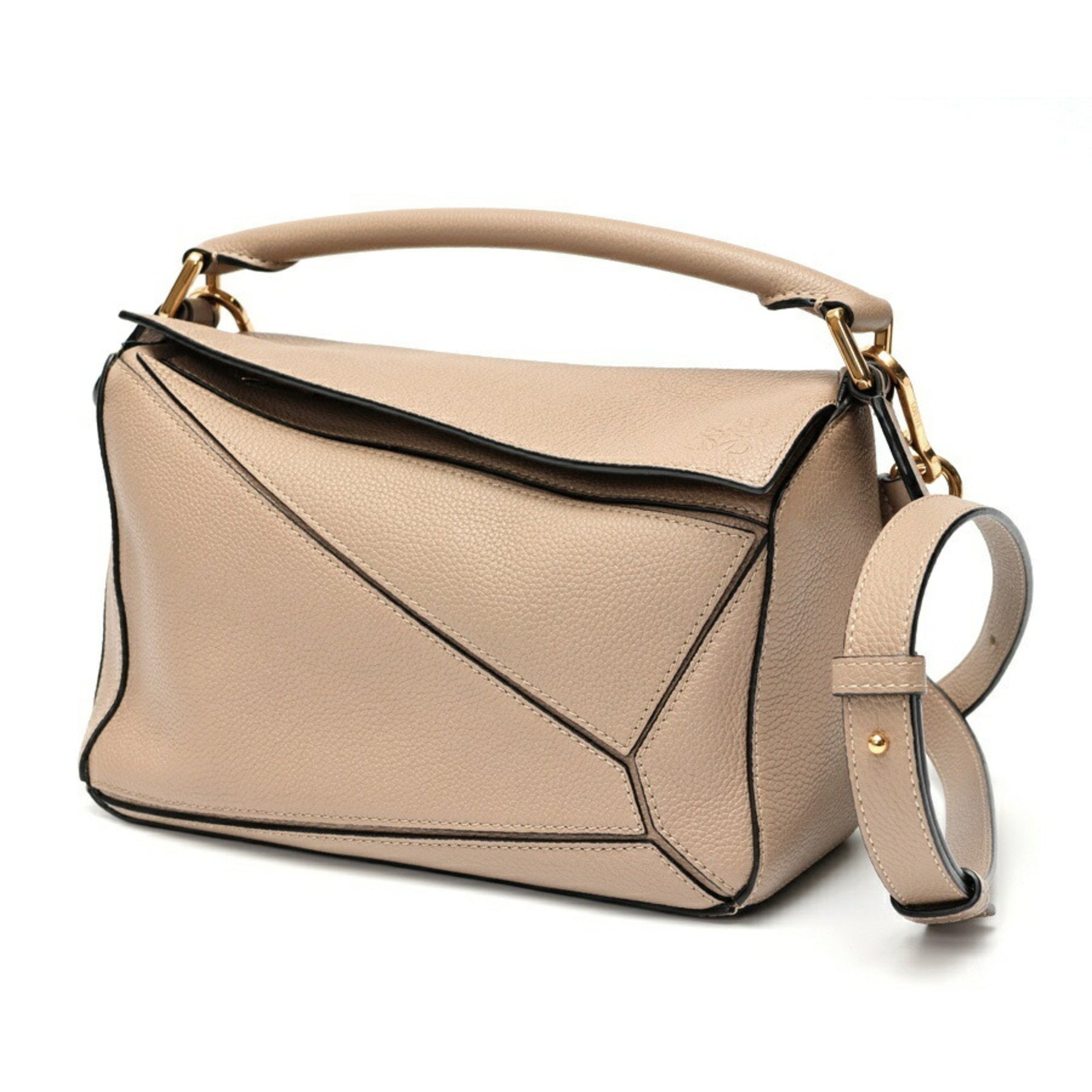 LOEWE Puzzle Bag Small Shoulder Calfskin Greige