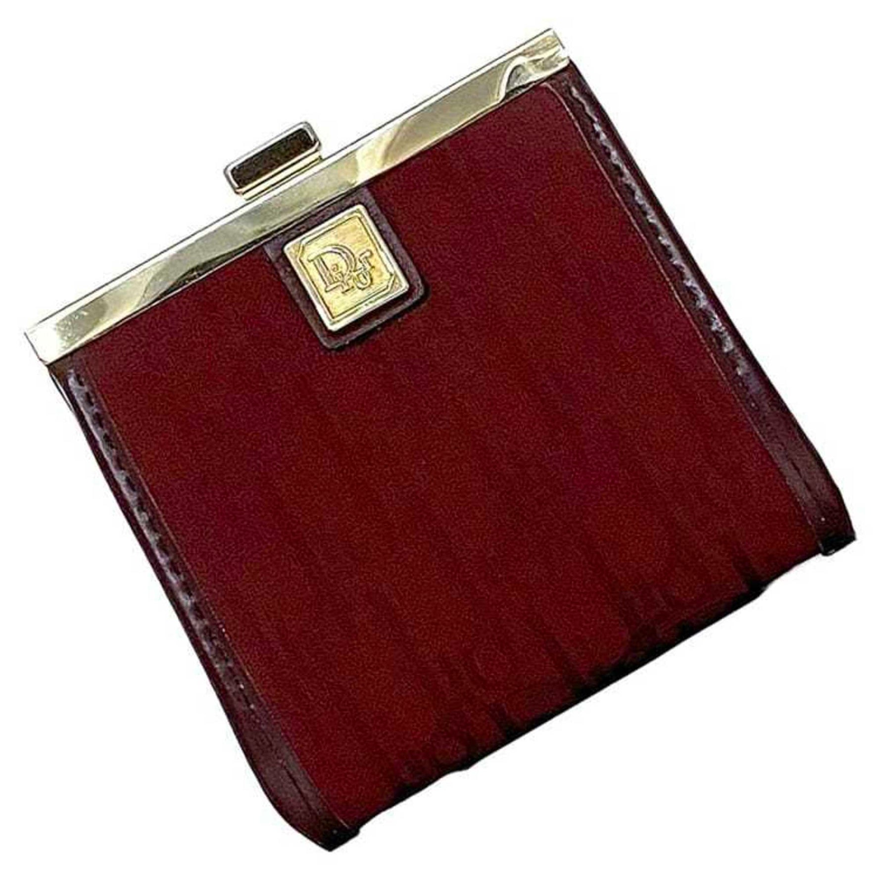 Christian Dior wallet Trotter jacquard canvas and leather. compact with clasp.