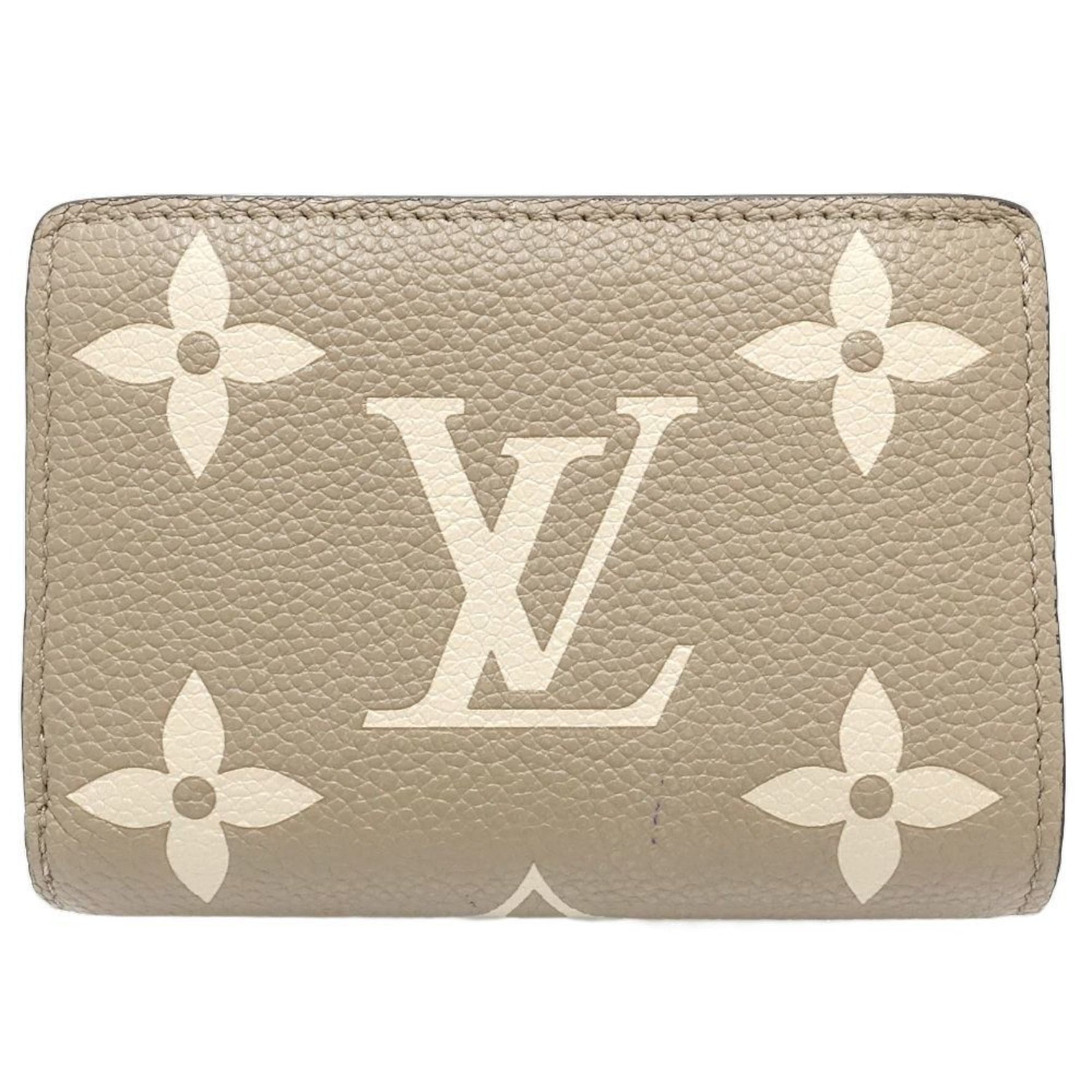 Louis Vuitton Bi-fold Wallet Portefeuille K Monogram Bicolor Empreinte Creme