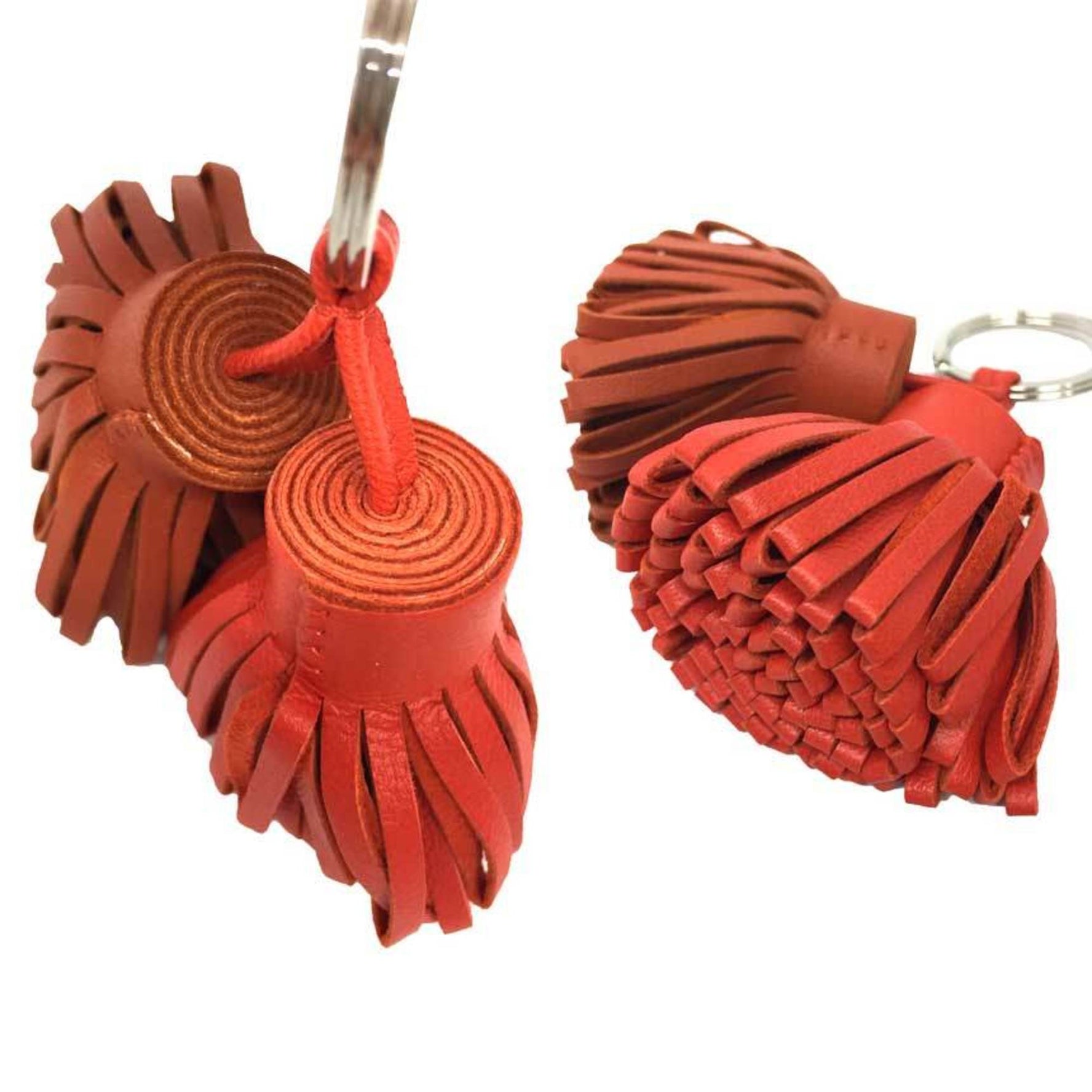 Hermes Hermès Carmen Unodos Keychain Key Ring Charm Leather Wallet