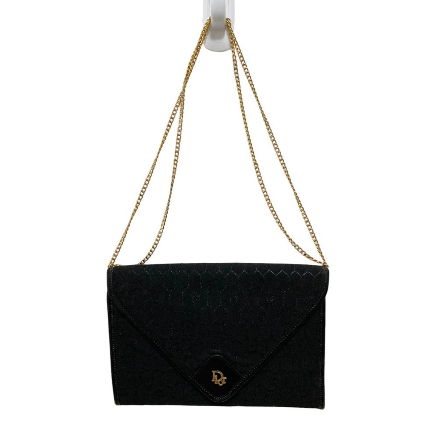 Christian Dior Vintage Chain Canvas Shoulder Bag