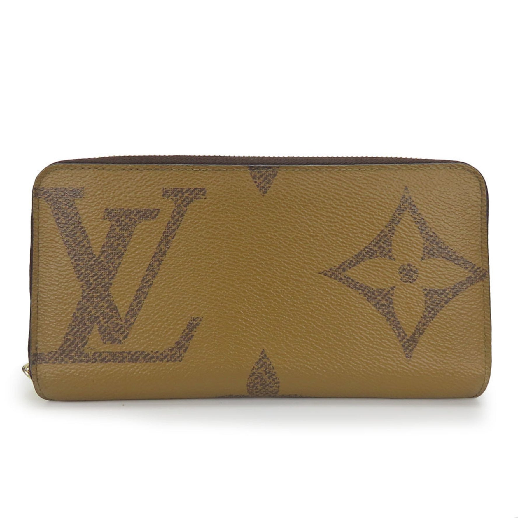 Louis Vuitton Long Wallet Zippy Monogram Reverse Giant Round Accessory Men's
