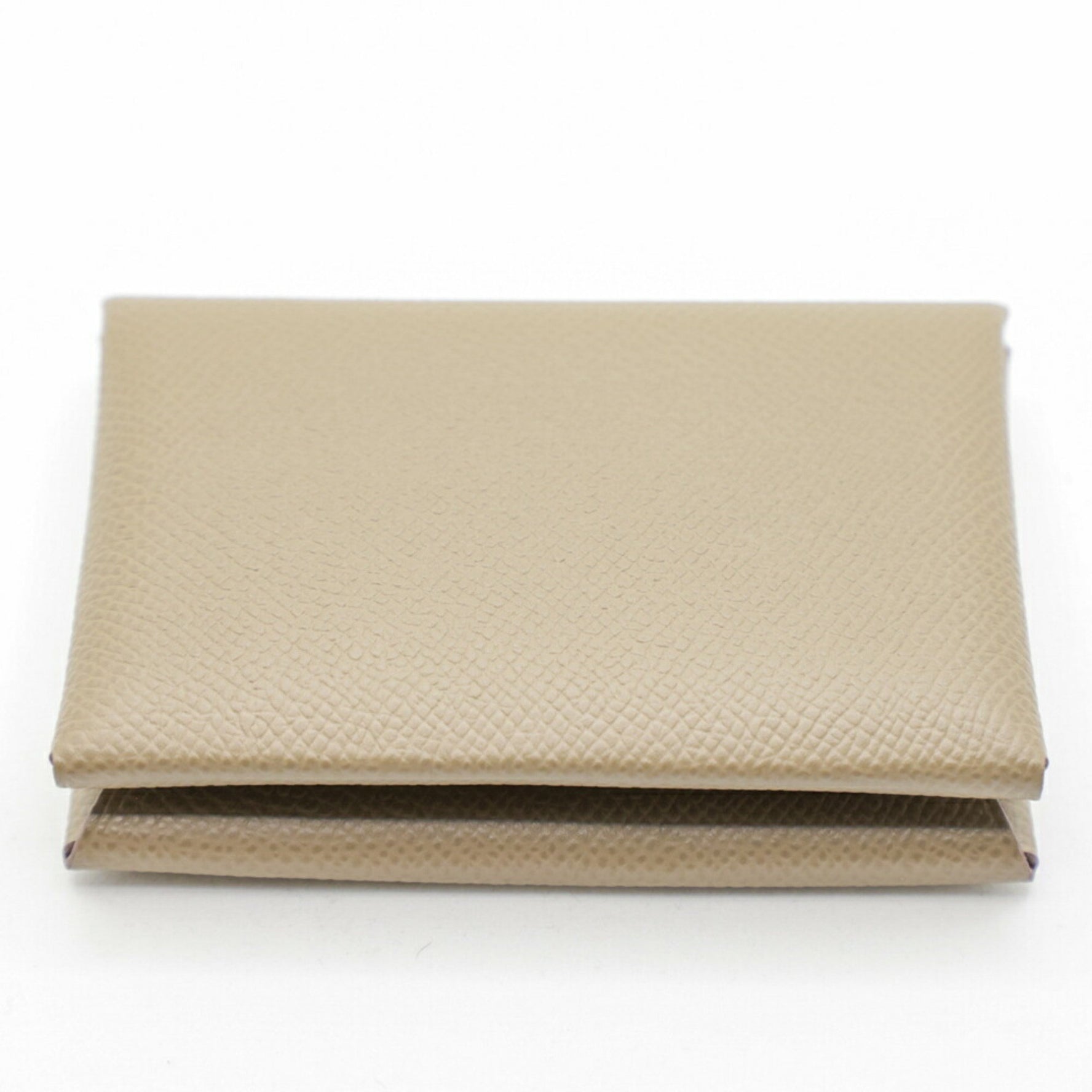 Hermes Hermès Calvi Duo Etoupe Epson W-stamped wallet/coin case, business card coin purse, wallet 1593