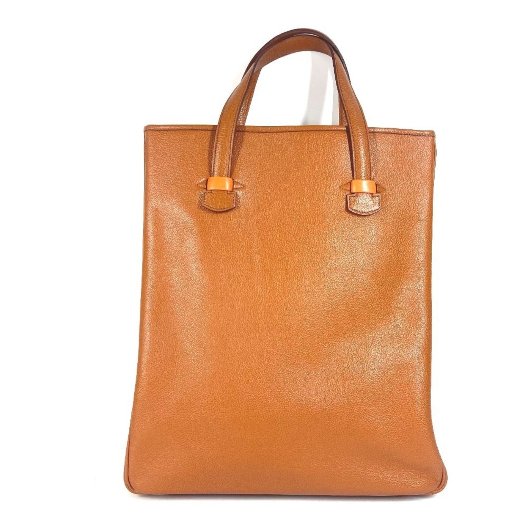 HERMES Gallop Shoulder Bag, Vertical Tote Leather, Men's and Gold