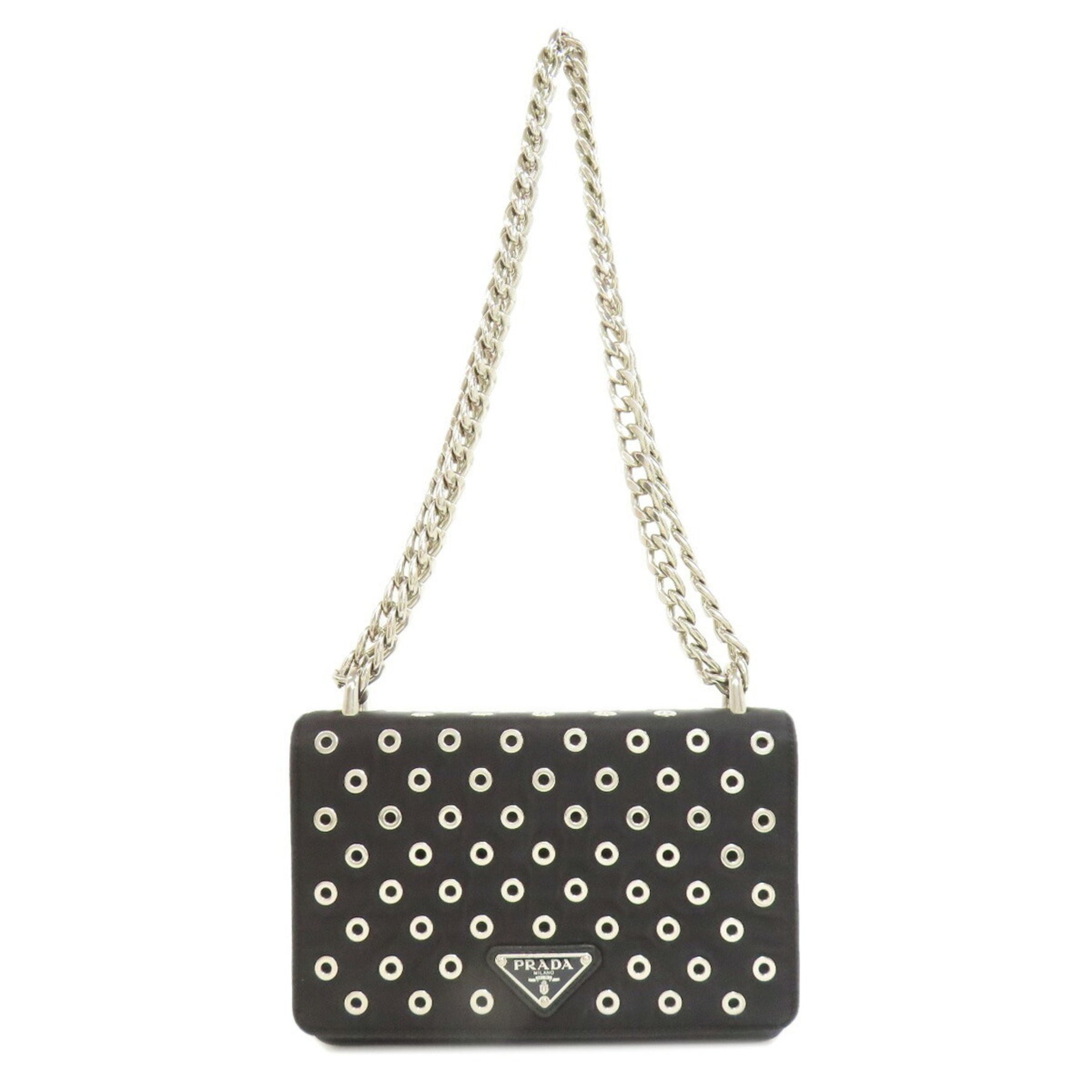 Prada Chain Shoulder Bag Calf Leather