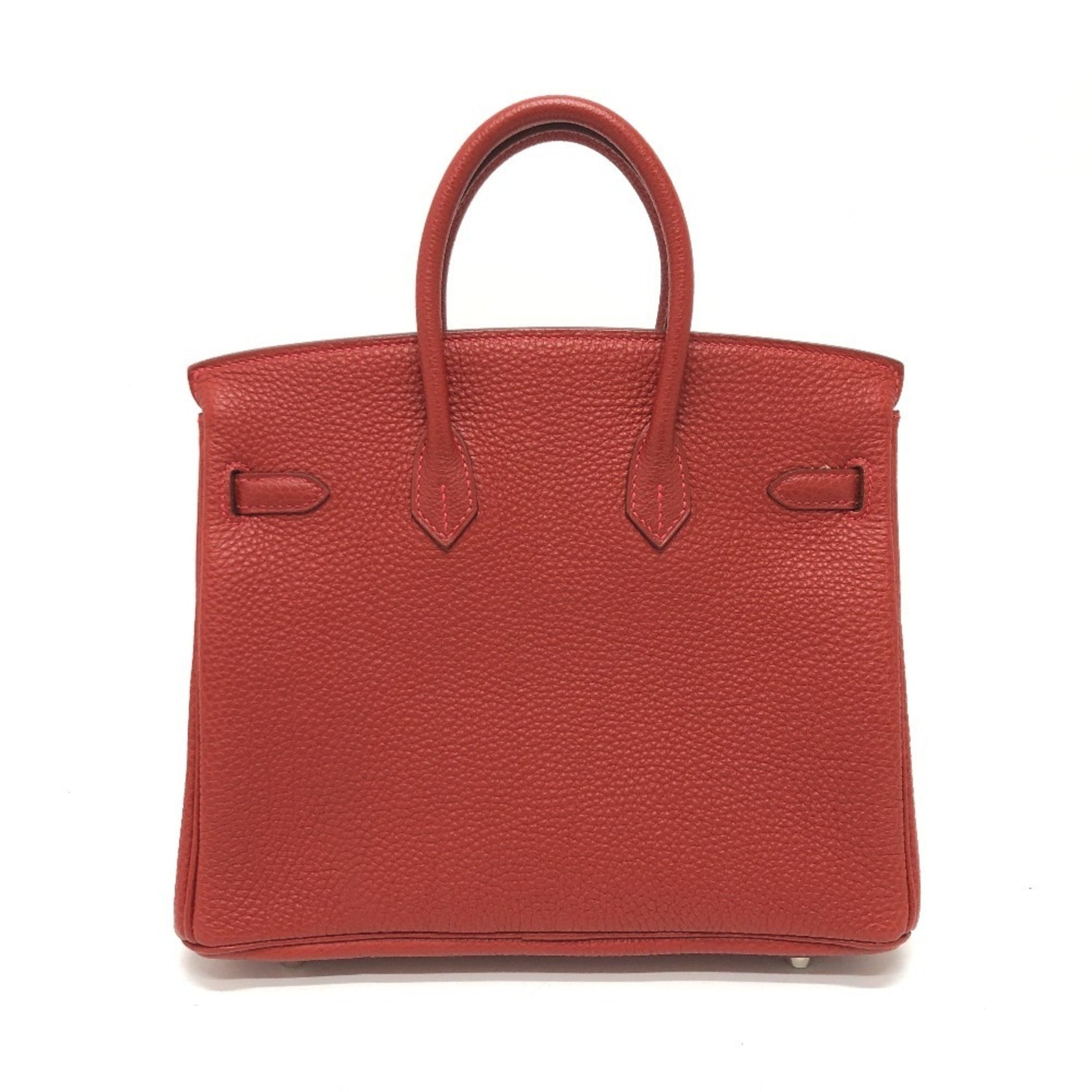 HERMES Birkin 25 Tote Bag/Handbag in Togo, Vermilion/Red