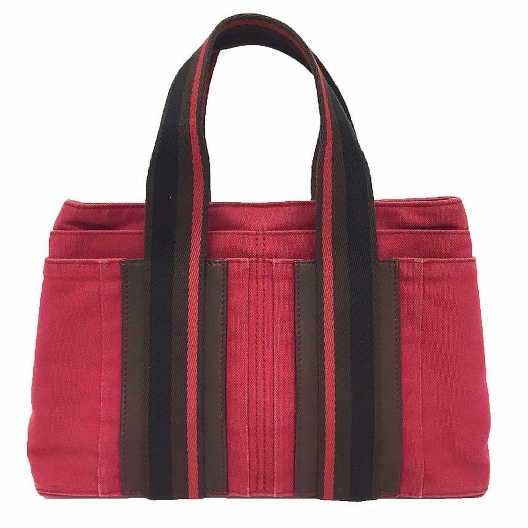 Hermes Hermès SAC TROCA MM HORIZONTAL Tote Bag in Red Canvas