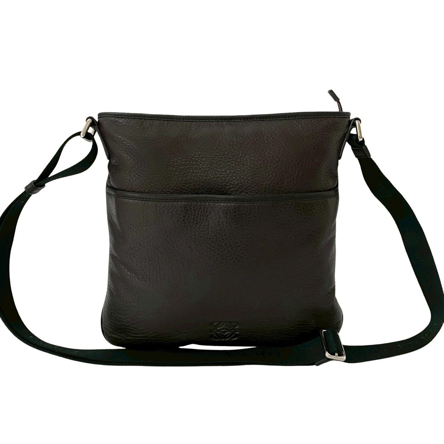 LOEWE Anagram Embossed Logo Leather and Nylon Shoulder Bag/Pochette/Sacoche in (Product Code: 951-8)