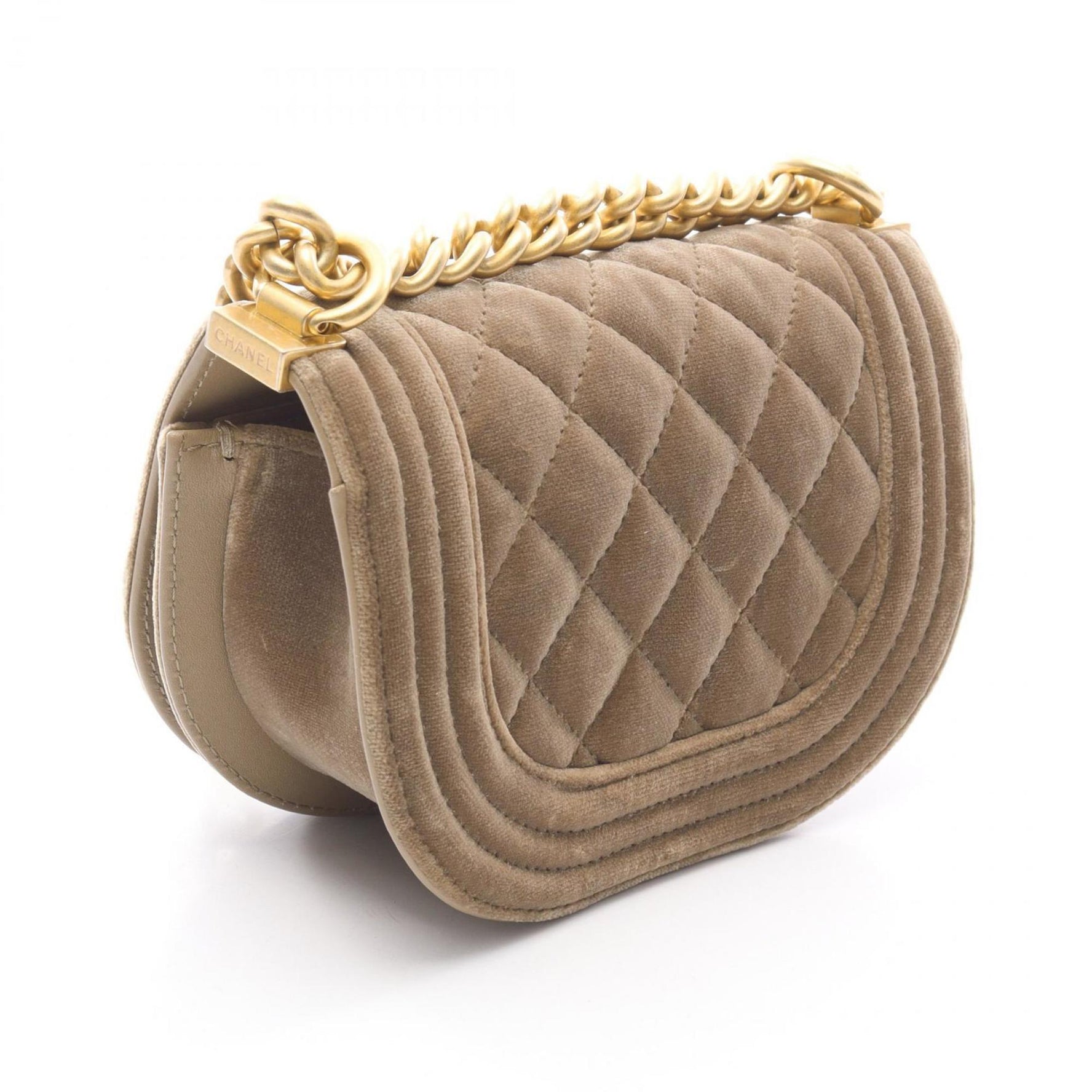 CHANEL Boy Mini Matelasse Shoulder Bag, Fabric