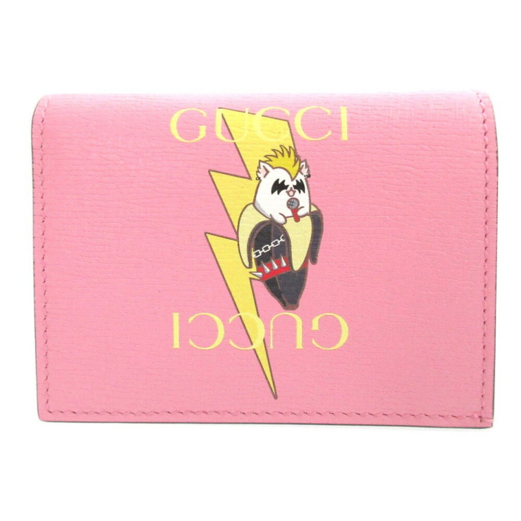 Unused Gucci Bananya Leather Bi-fold Wallet
