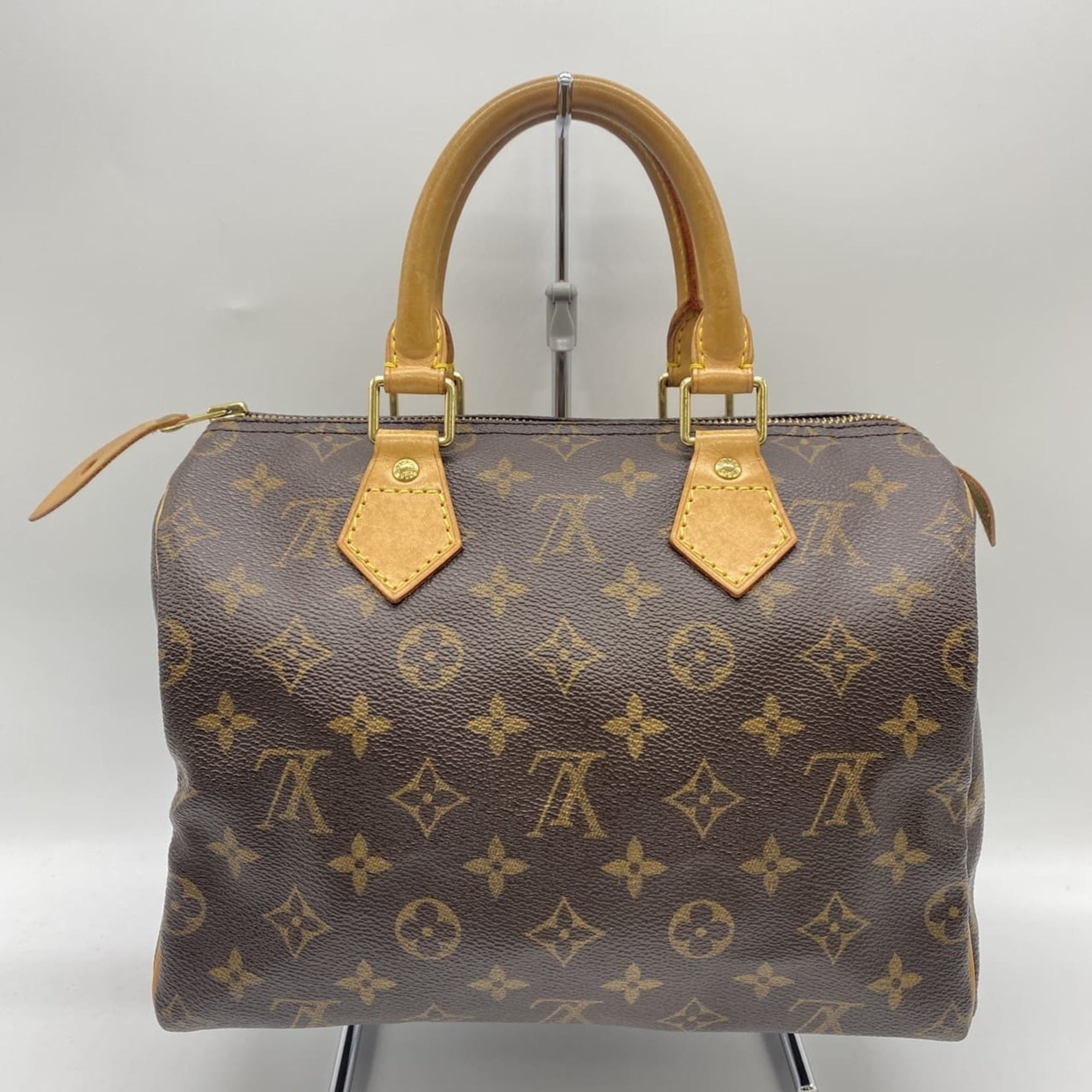 Louis Vuitton Speedy 25 Handbag Mini Boston Monogram Brown Men's and
