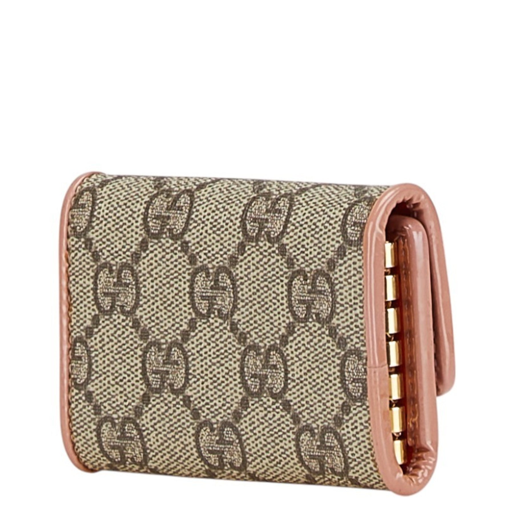 Gucci GG Supreme Princess 6-ring key case Beige Pink PVC Enamel Women's GUCCI
