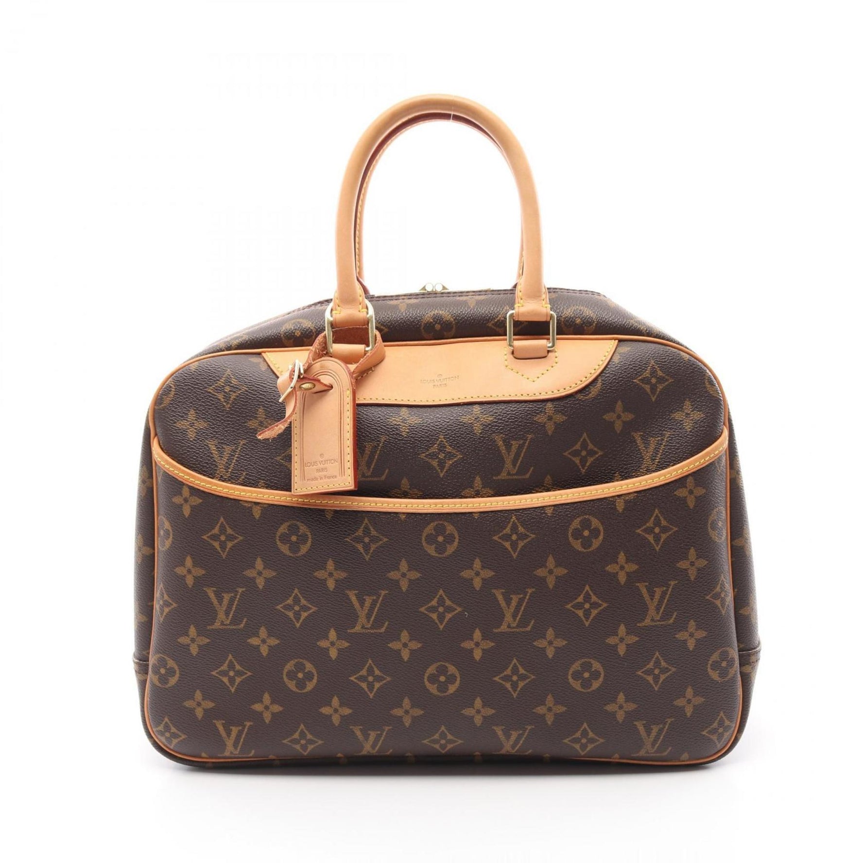 Louis Vuitton Deauville Bowling Vanity Handbag, Coated Canvas and Leather, Monogram