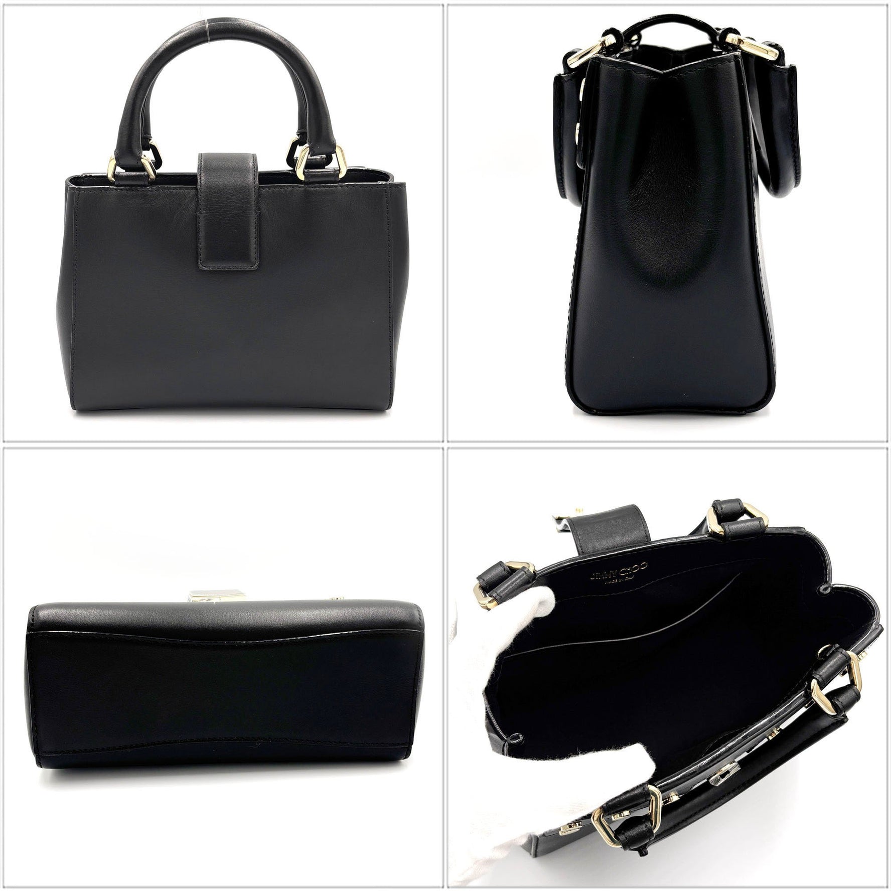 Jimmy Choo Rocket Handbag Studs Leather Shoulder Bag