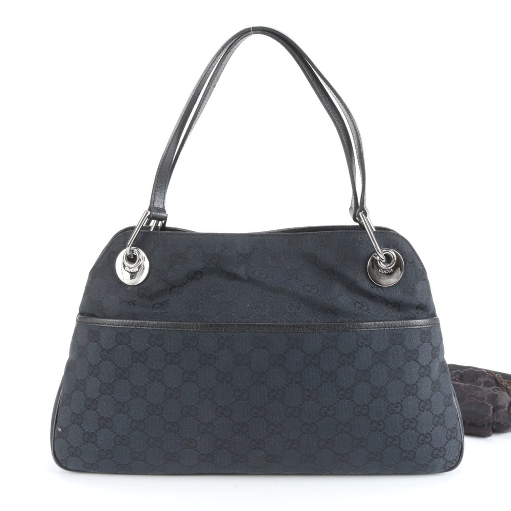 Gucci GG Canvas Eclipse Leather Tote Bag, Shoulder