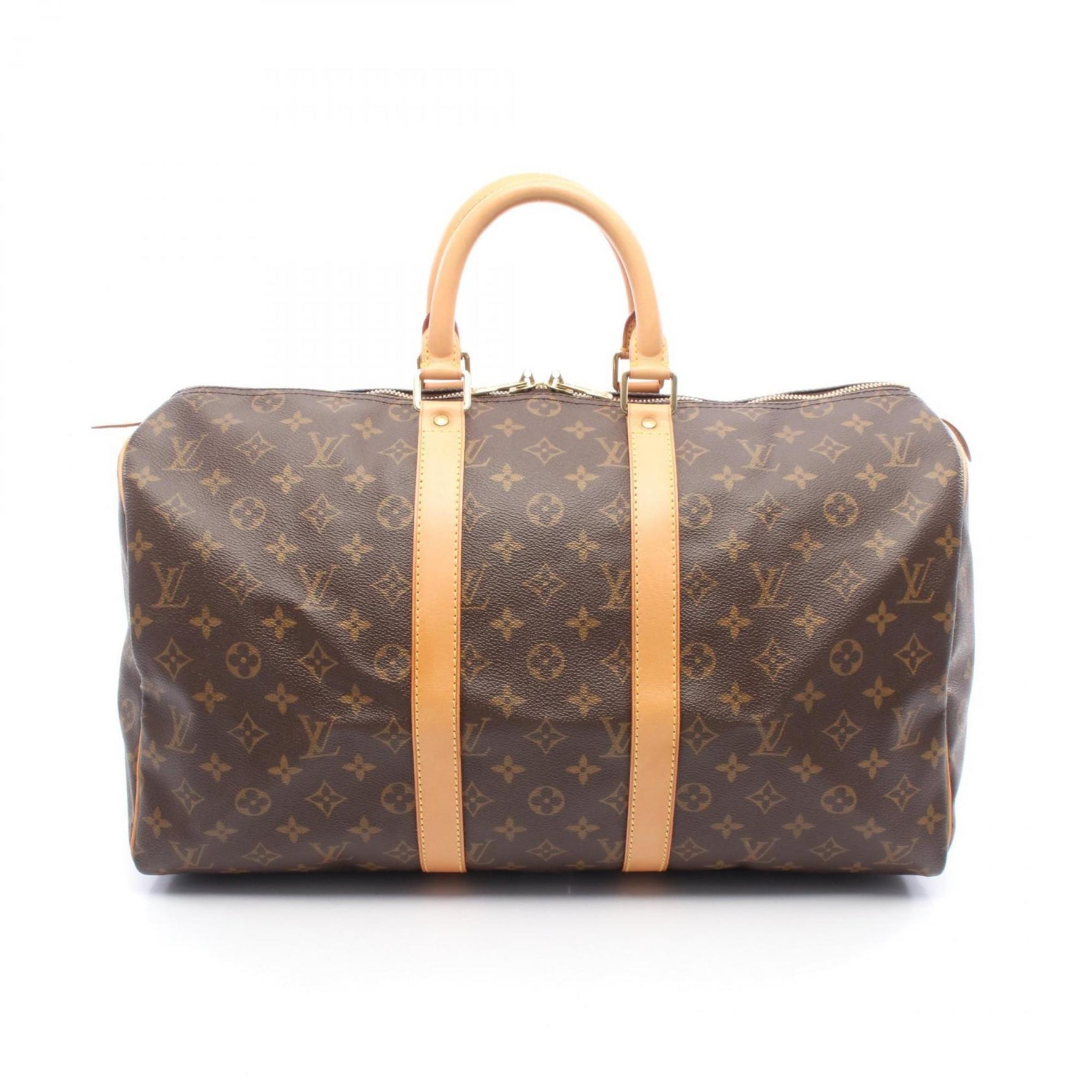 Louis Vuitton Keepall 45 Boston Bag, Coated Canvas and Leather, Monogram, Men's