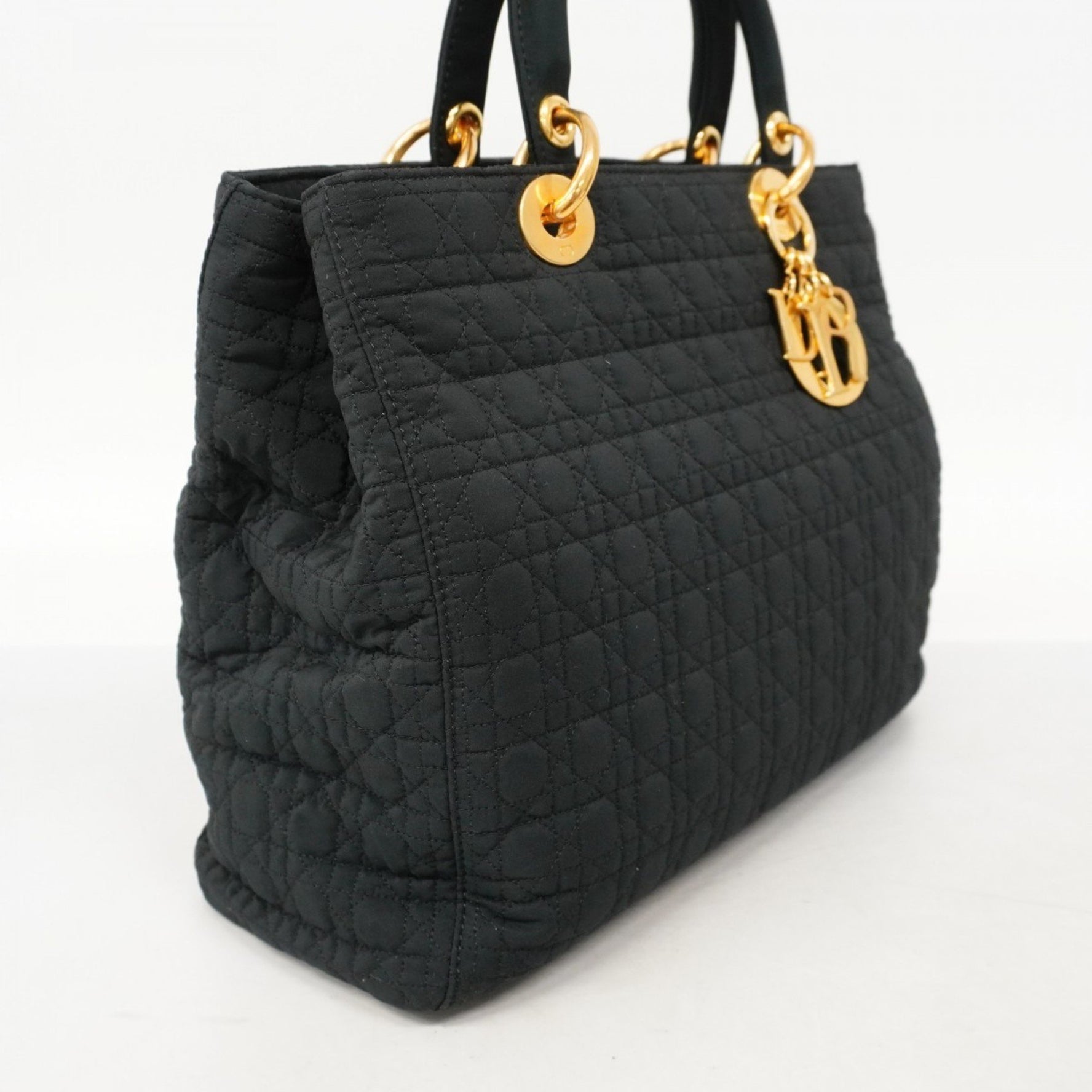 Christian Dior Cannage Lady Handbag in Nylon and