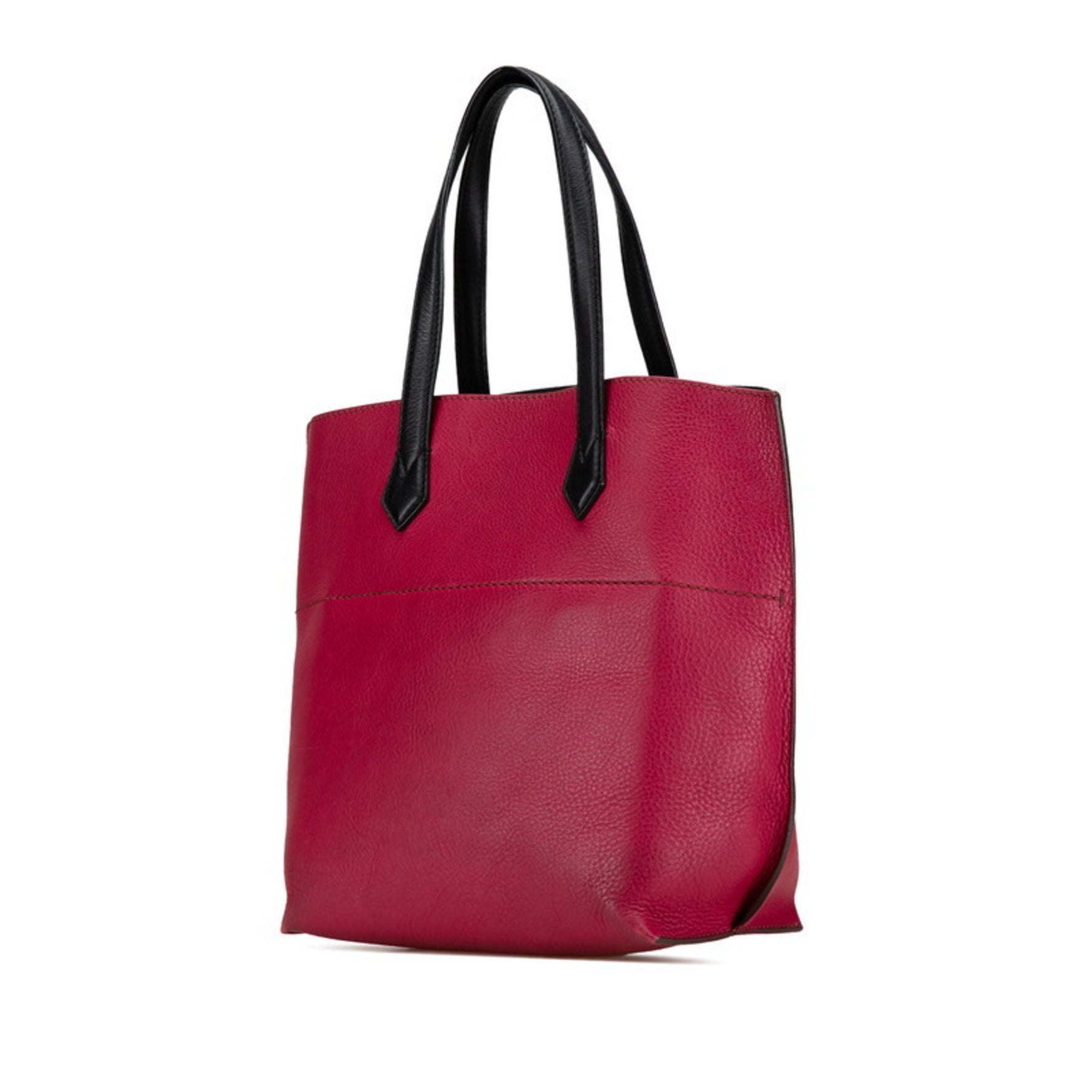 Fendi Tote Bag Pink Black Leather