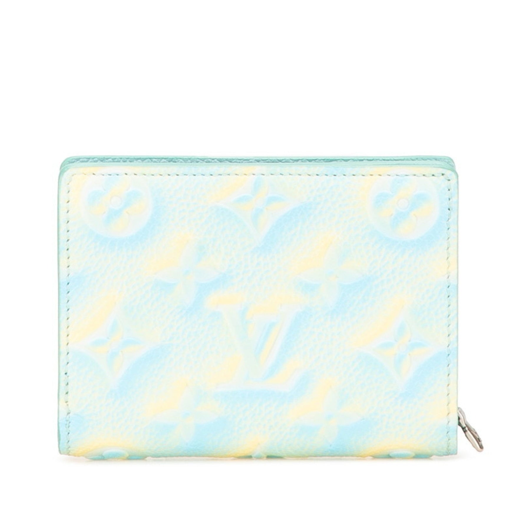 Louis Vuitton Monogram Portefeuille Claire Bifold Wallet Verdeaux Blue and Yellow Leather