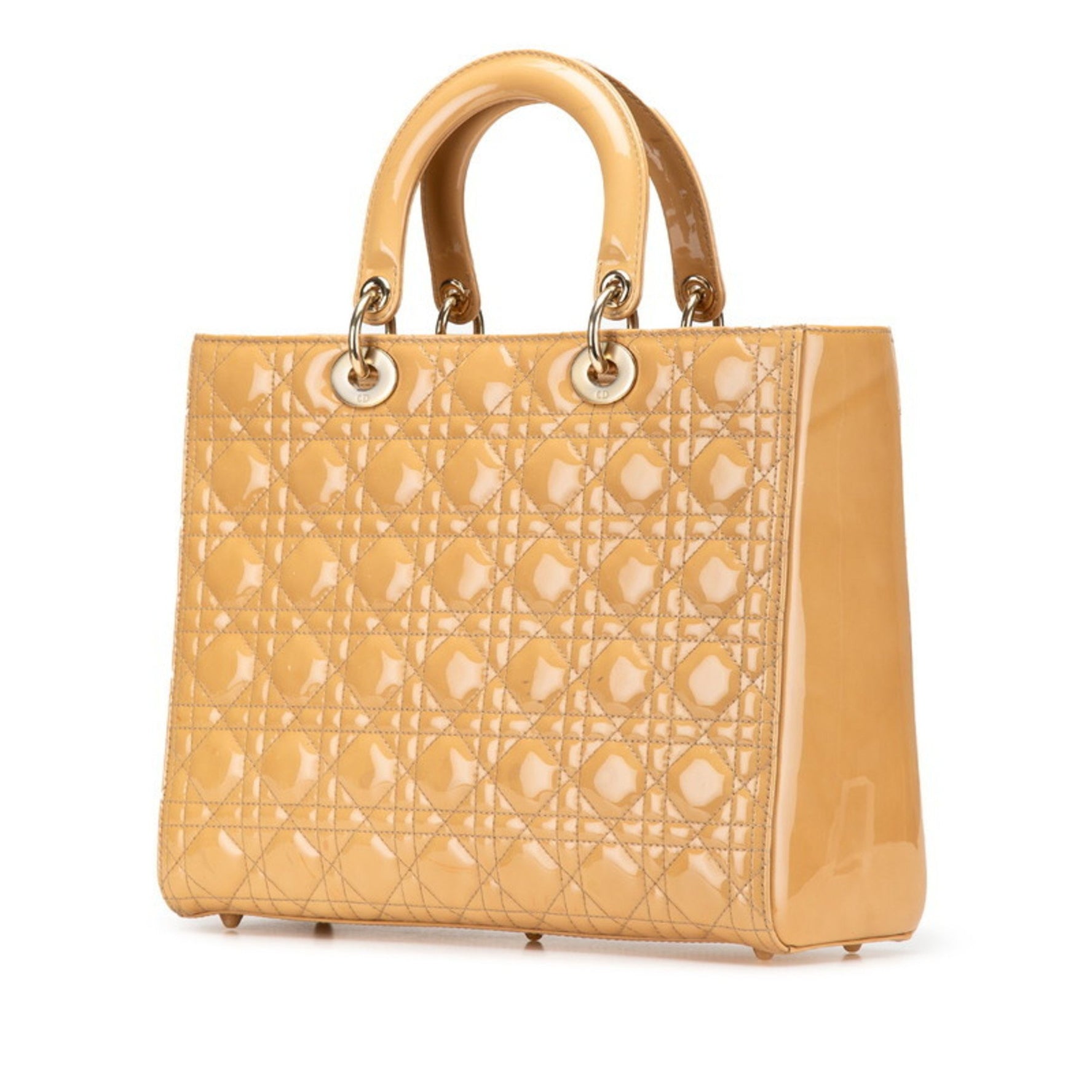 Christian Dior Dior Cannage Lady Large Handbag/Shoulder Bag, Patent Leather