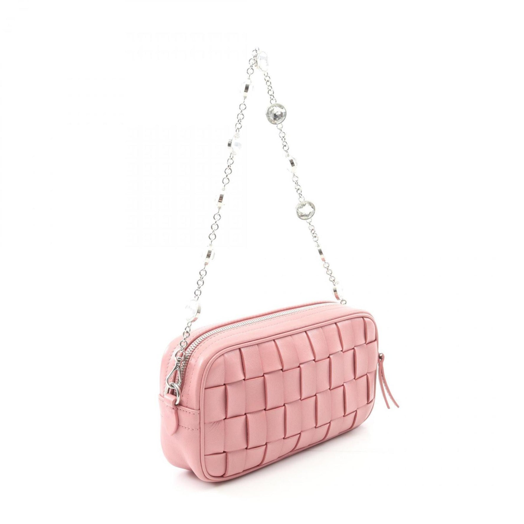 Miu Miu Miu Matelasse and Nappa Crystal Shoulder Bag in Lambskin Leather