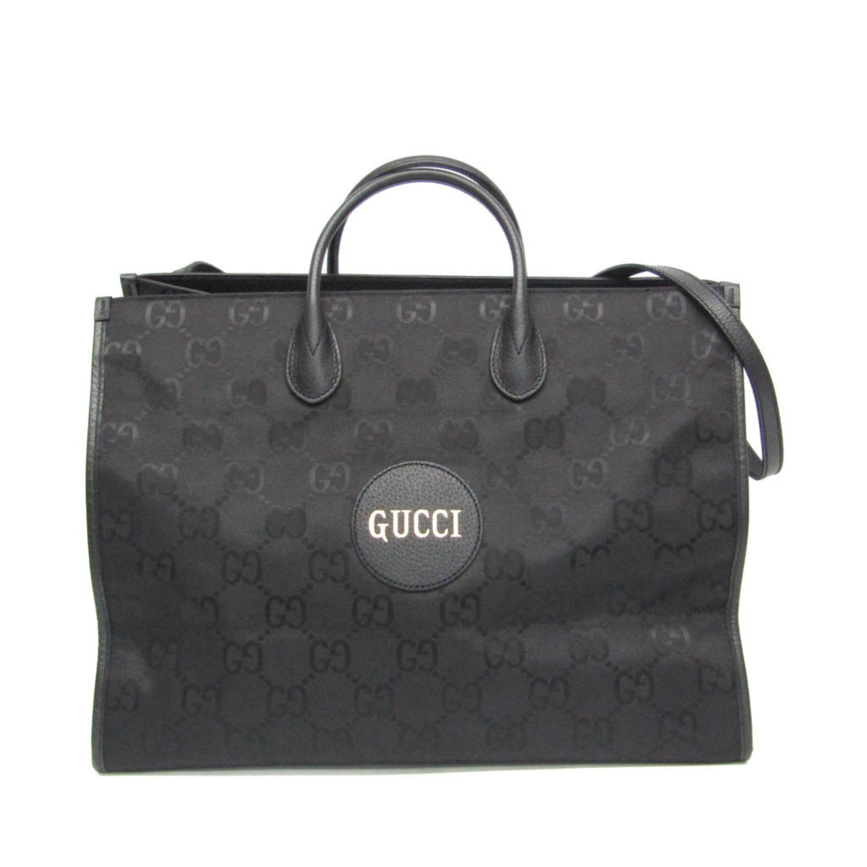Gucci Off The Grid GG Women,Men Nylon Canvas,Leather Handbag,Shoulder Bag Black