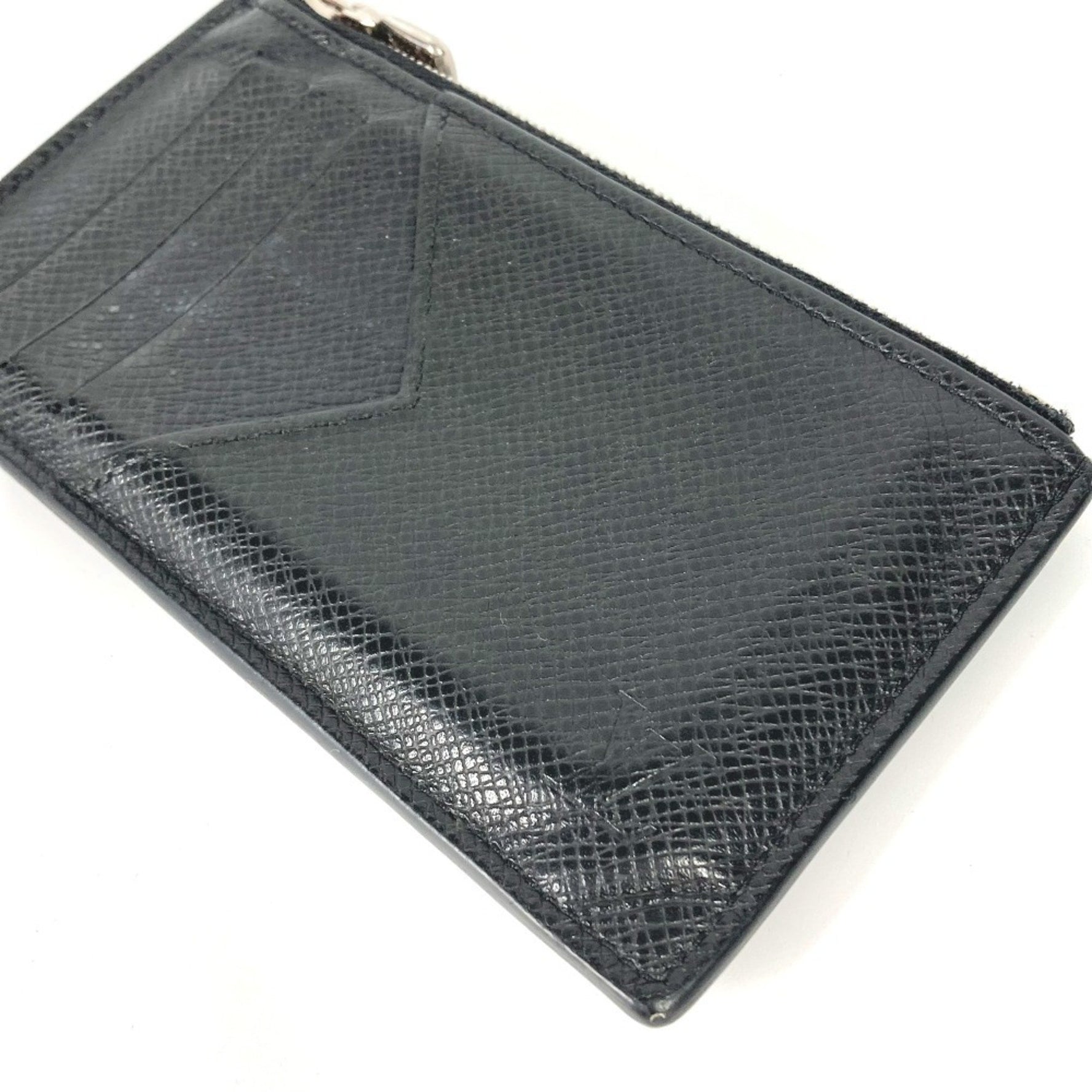 LOUIS VUITTON M62914 Taiga Coin Card Holder, Fragment Case, Purse, Wallet, Leather, Men's, Black