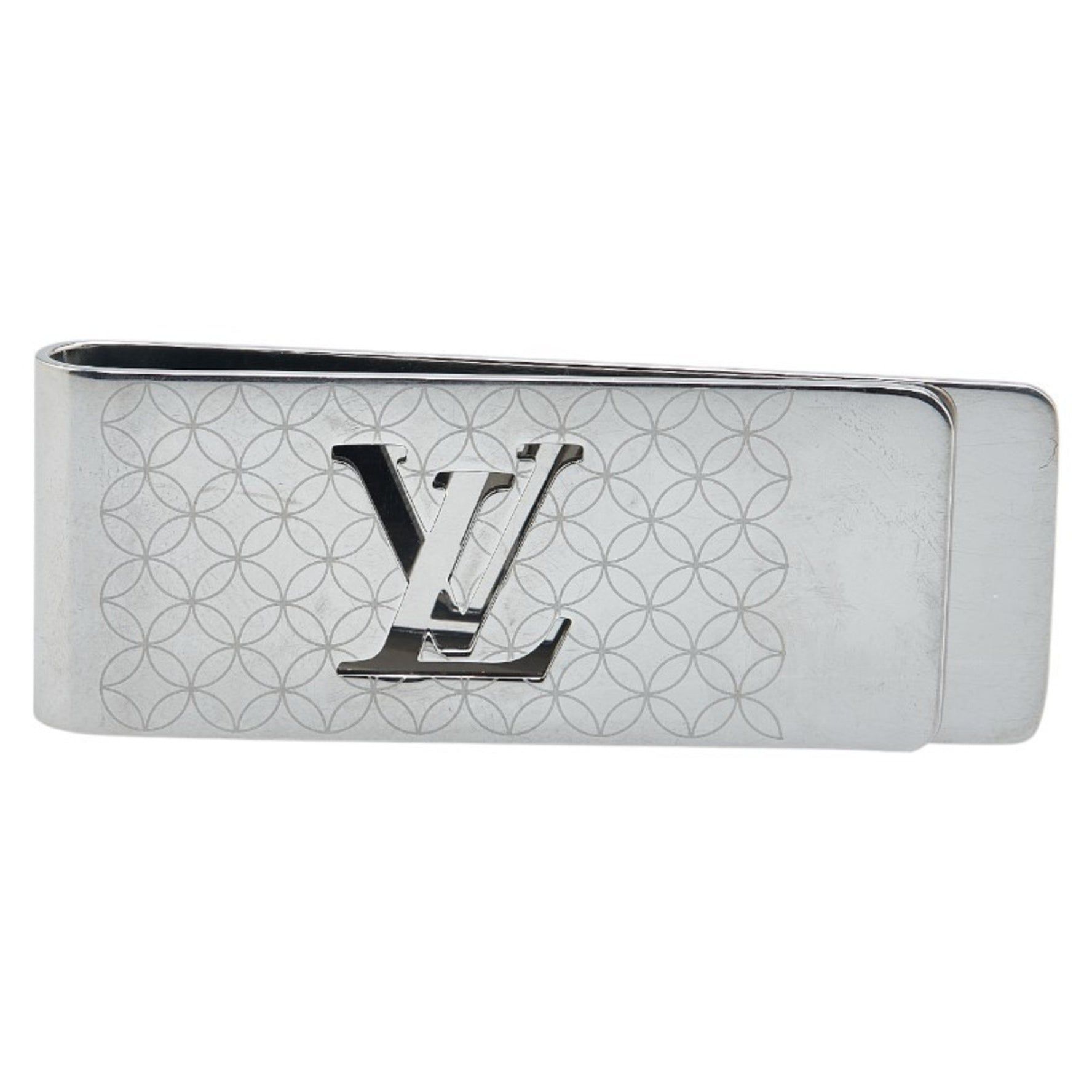 Louis Vuitton Pens Biet Champs Elysees Money Clip M65041 Silver Metal Men's LOUIS VUITTON