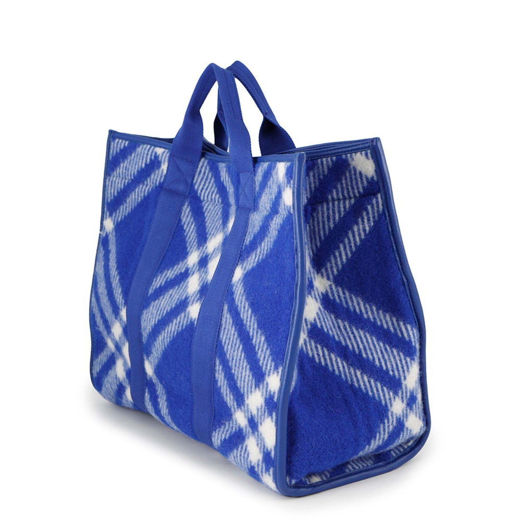Burberry Check Shopper Tote in Wool and Leather (8075132) - 2-Way