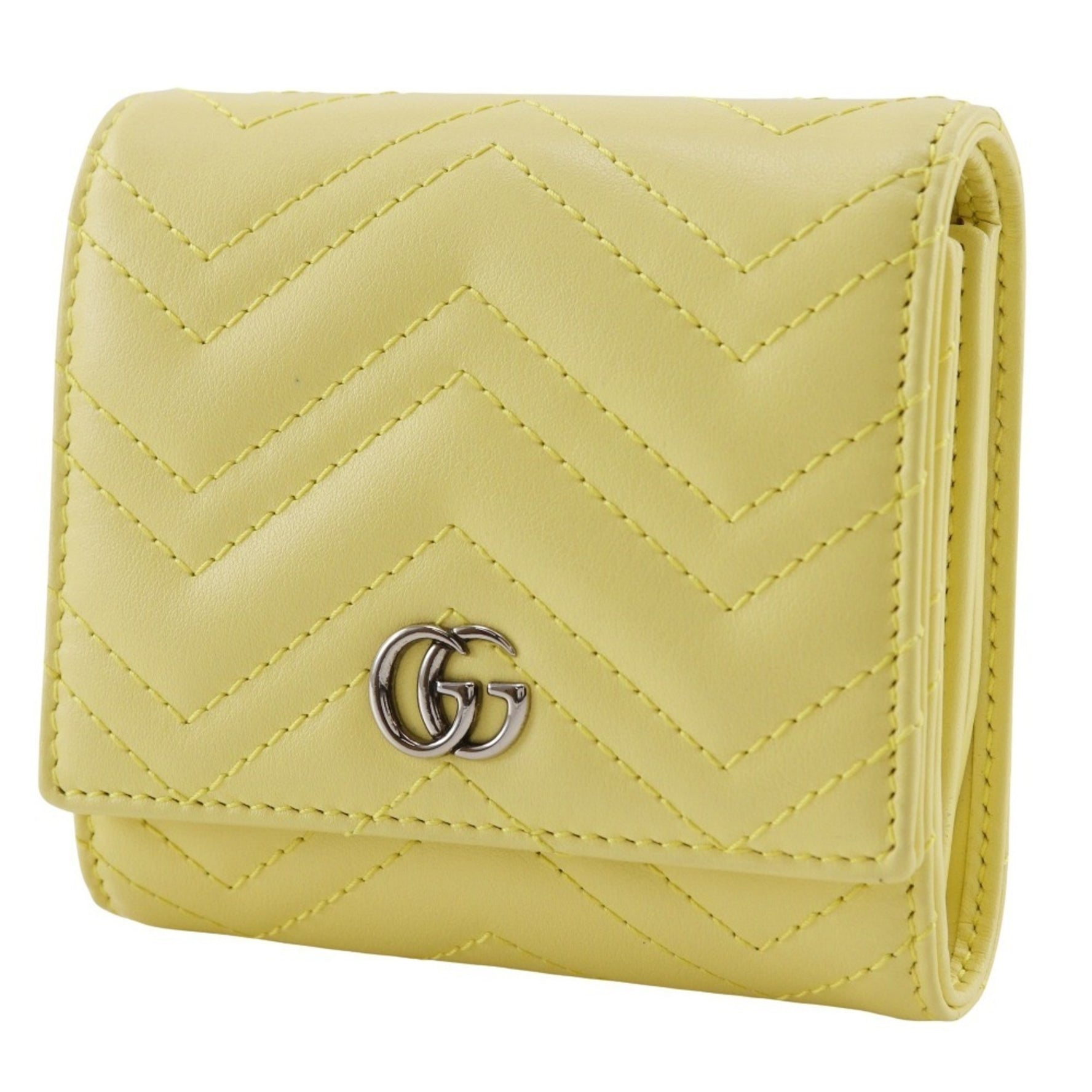 Gucci GG Marmont Wallet, Bi-fold Wallet Leather, Made in Italy, Snap Button